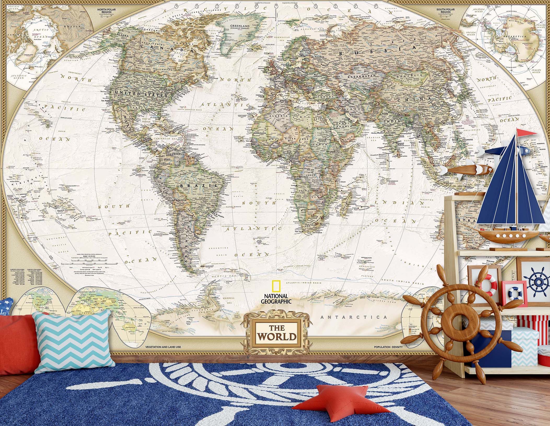 3D Grey World Map 140 Wall Murals Wallpaper AJ Wallpaper 2