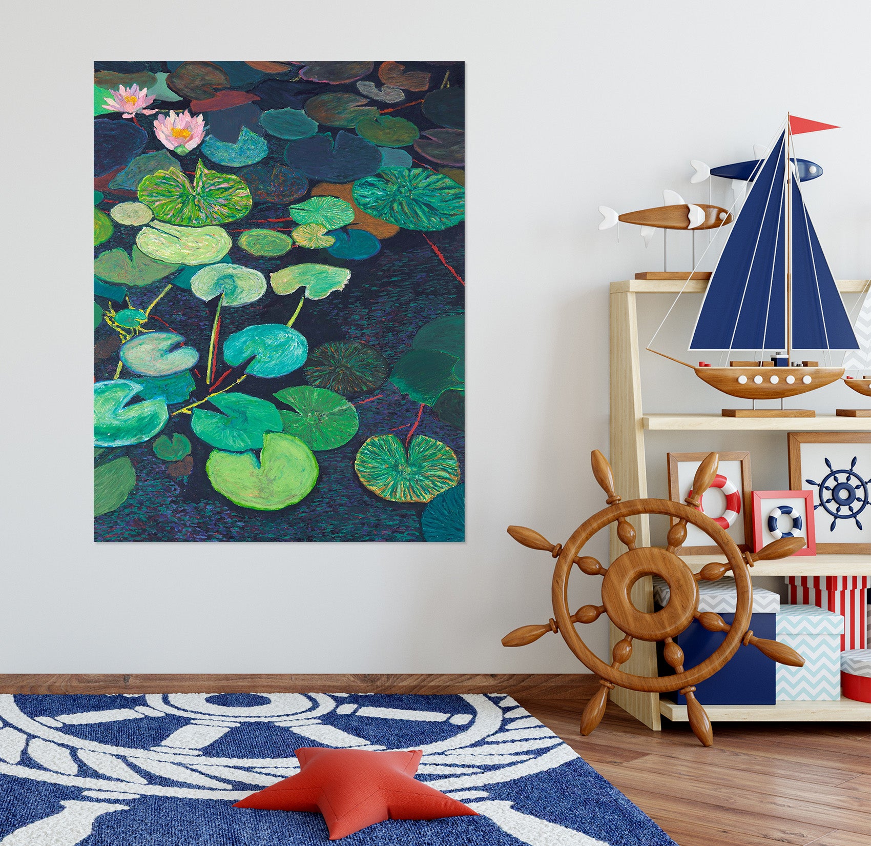 3D Lotus Leaf 281 Allan P. Friedlander Wall Sticker