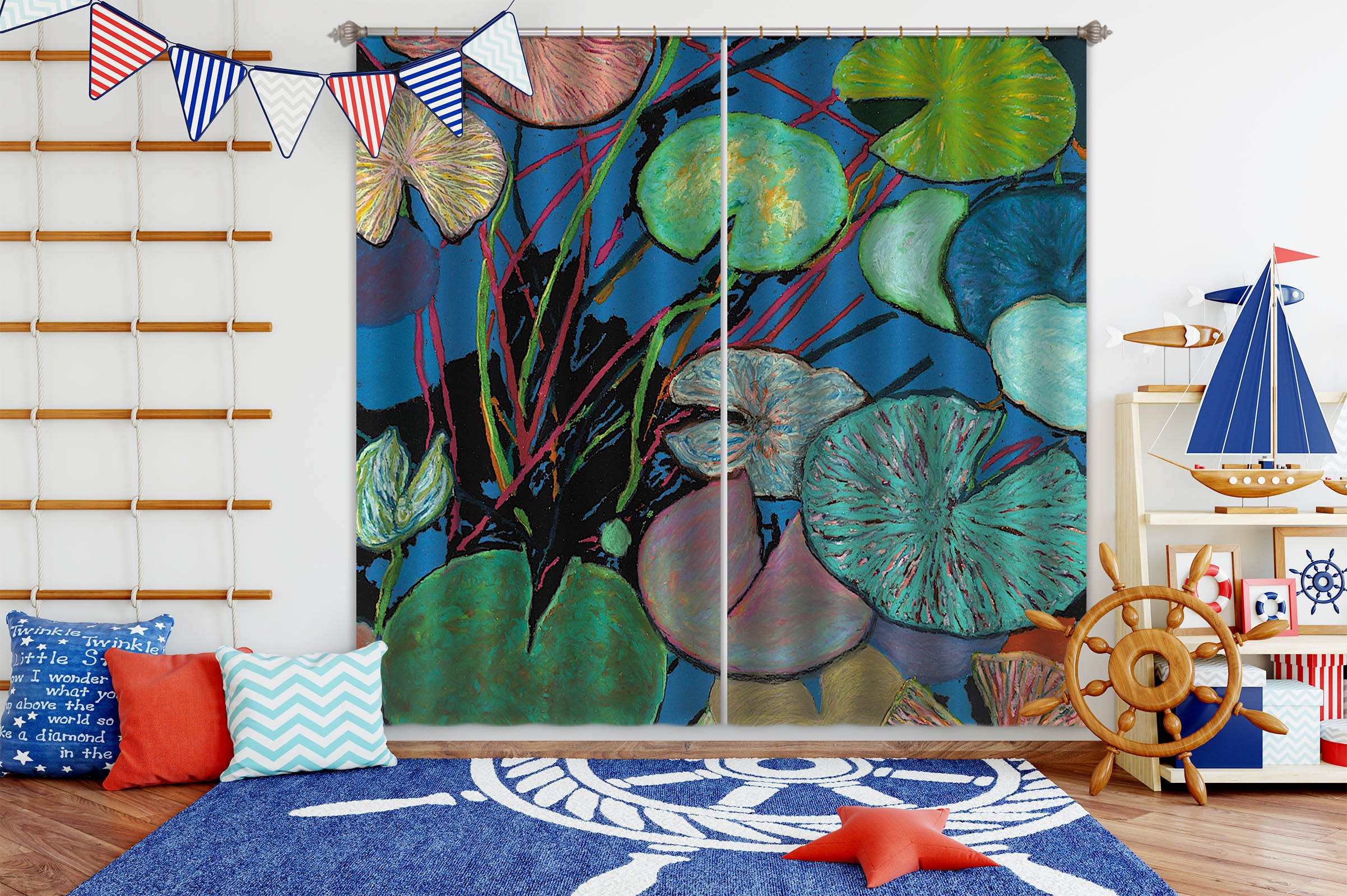 3D Red Castle 294 Allan P. Friedlander Curtain Curtains Drapes