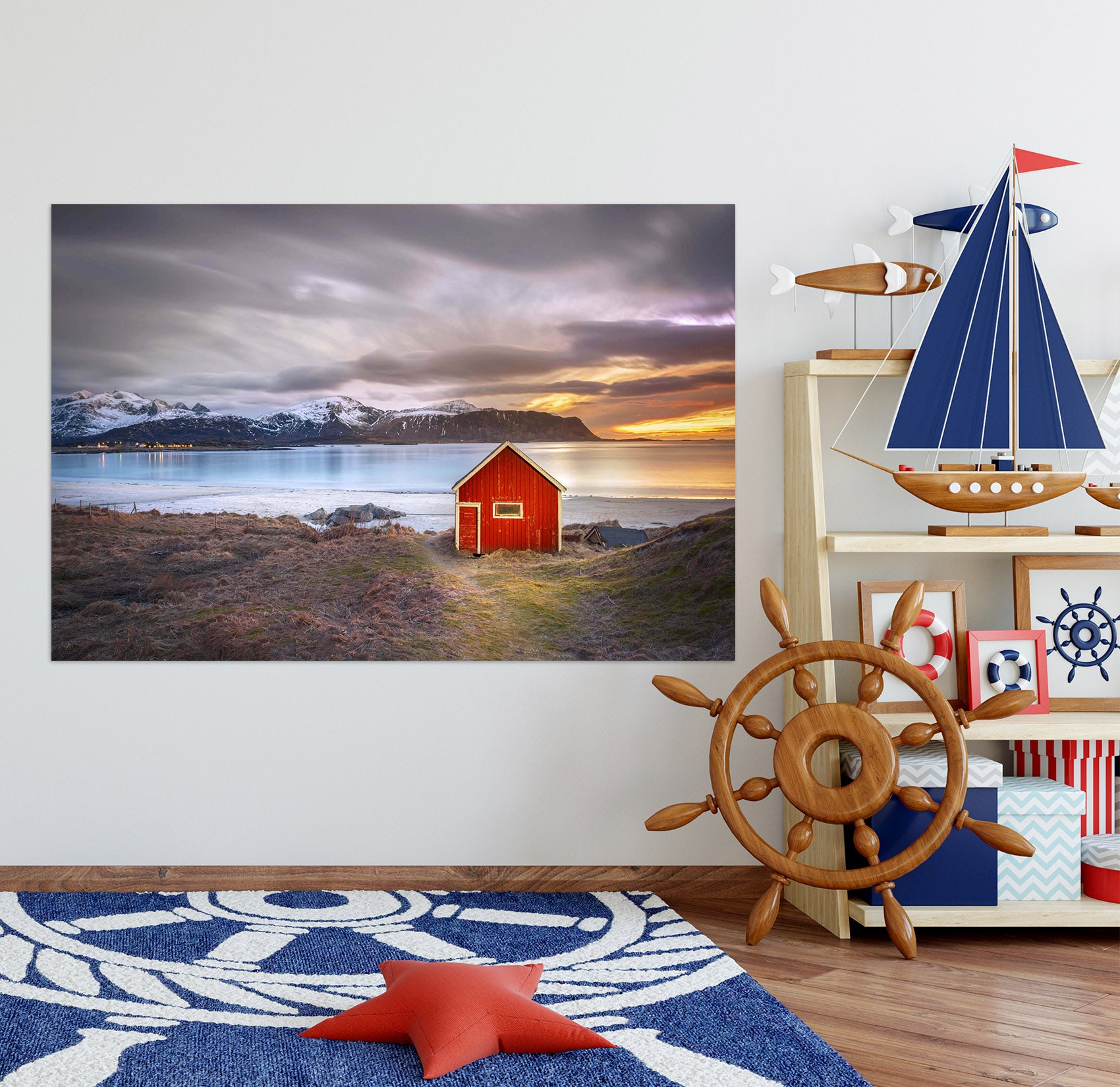 3D Lake House 106 Marco Carmassi Wall Sticker