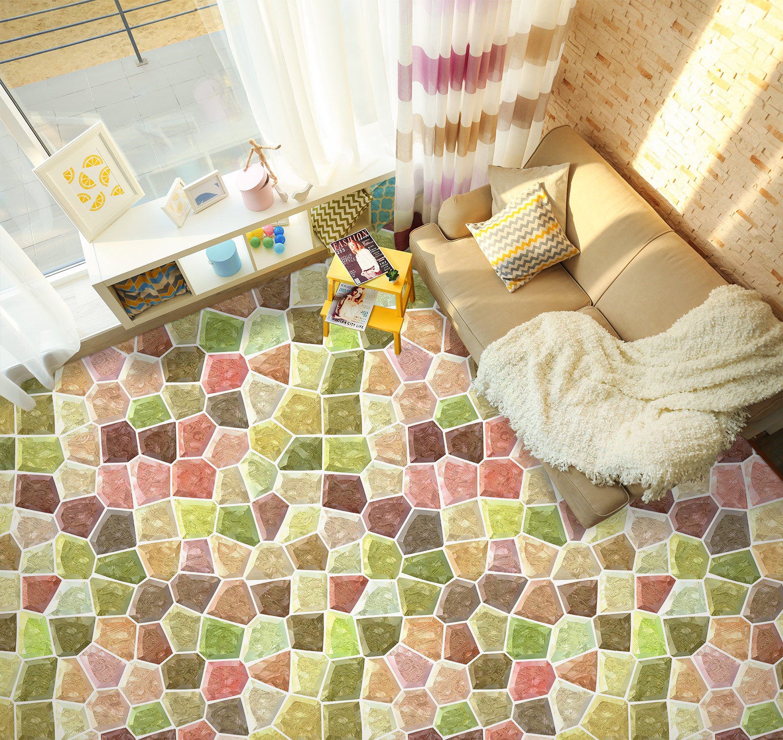 3D Fresh Stone Colors 127 Floor Mural Wallpaper Murals Rug & Mat Print Epoxy waterproof bath floor