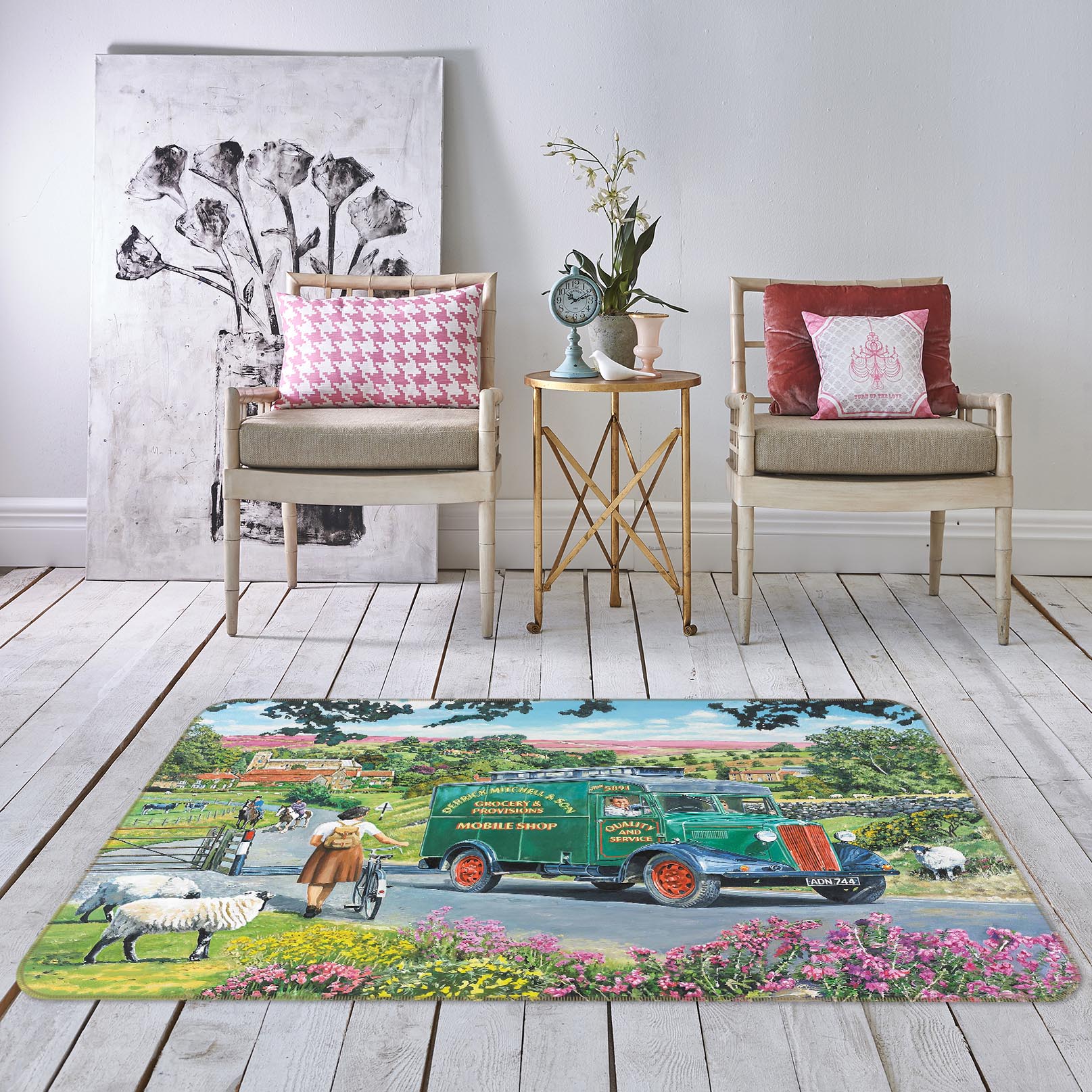 3D Over Hill And Dale 1093 Trevor Mitchell Rug Non Slip Rug Mat