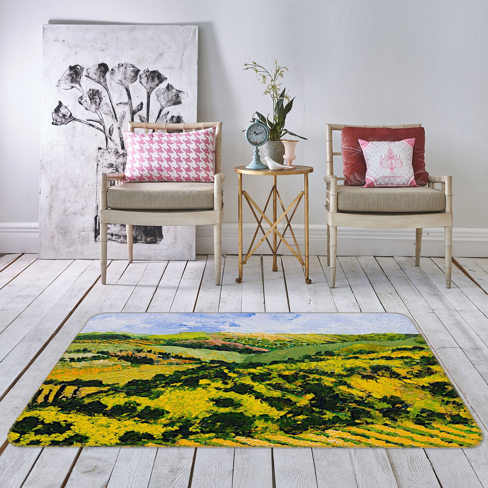 3D Deep Valley 1055 Allan P. Friedlander Rug Non Slip Rug Mat