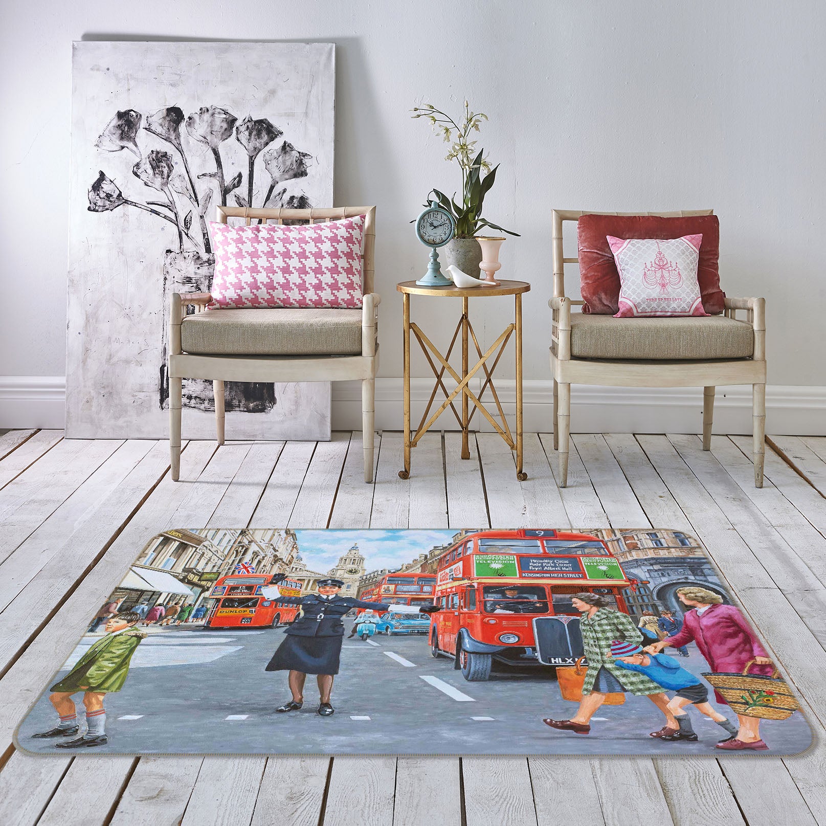 3D WPC On Ludgate Hill 1128 Trevor Mitchell Rug Non Slip Rug Mat
