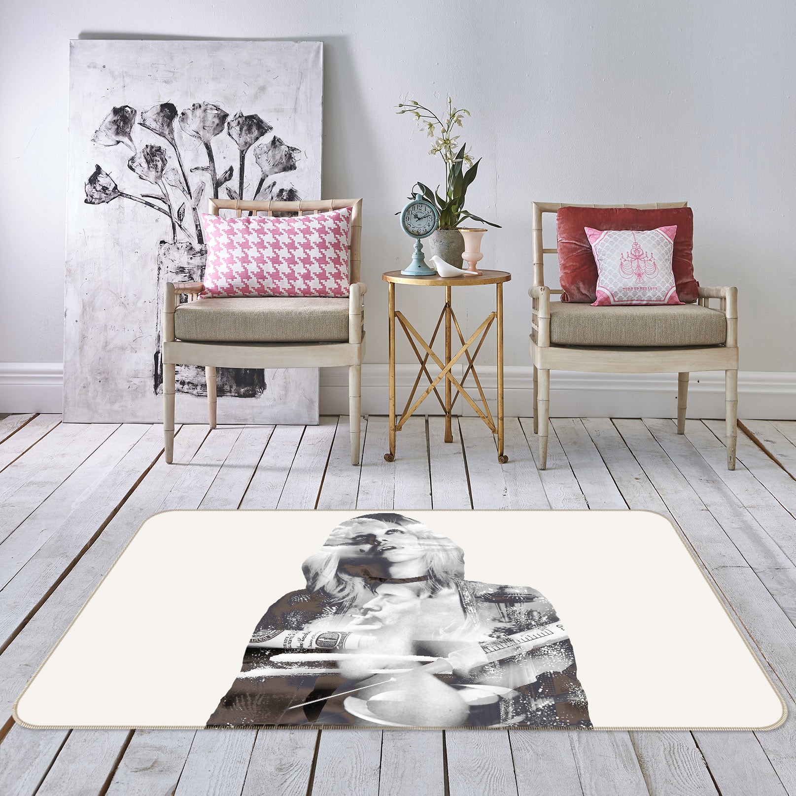 3D Female Star 1049 Marco Cavazzana Rug Non Slip Rug Mat