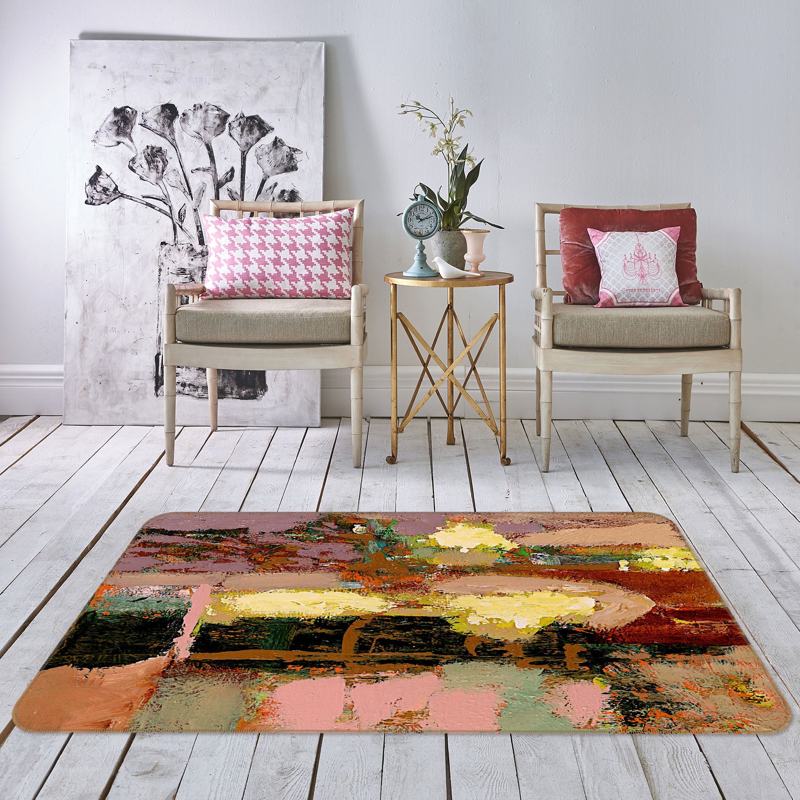 3D Color Oil Painting 1011 Allan P. Friedlander Rug Non Slip Rug Mat
