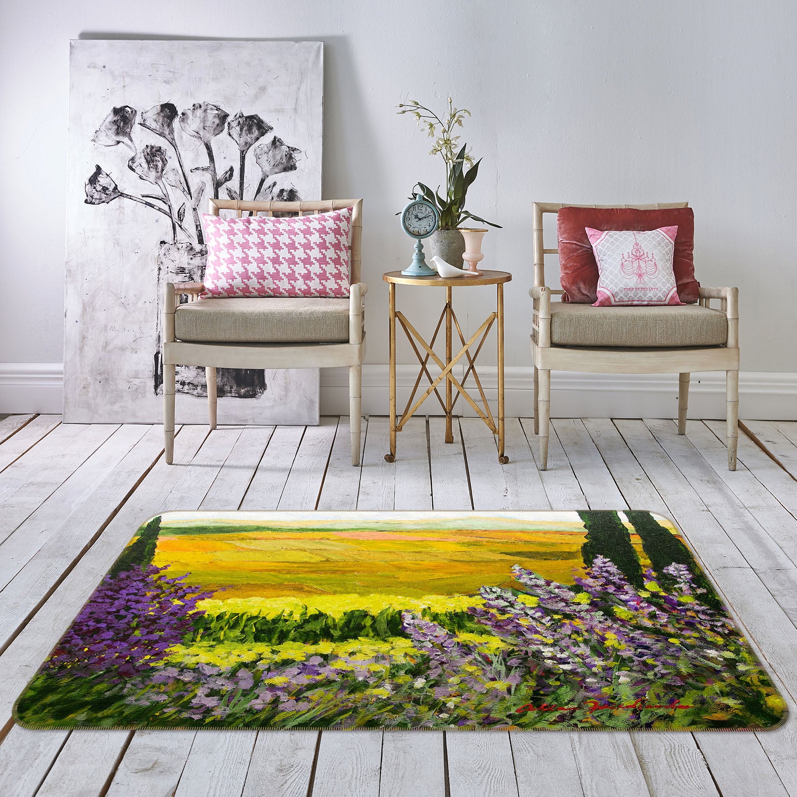 3D Golden Acres 1096 Allan P. Friedlander Rug Non Slip Rug Mat