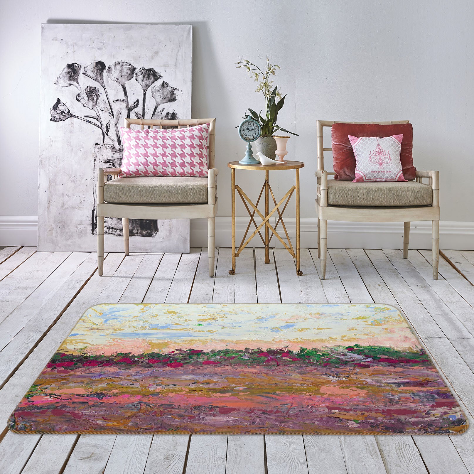 3D Summer Sunset 1116 Allan P. Friedlander Rug Non Slip Rug Mat