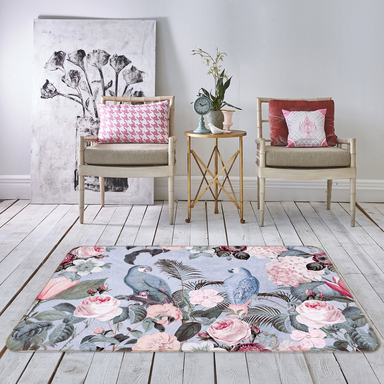 3D Bird Friends 1029 Andrea haase Rug Non Slip Rug Mat Mat AJ Creativity Home