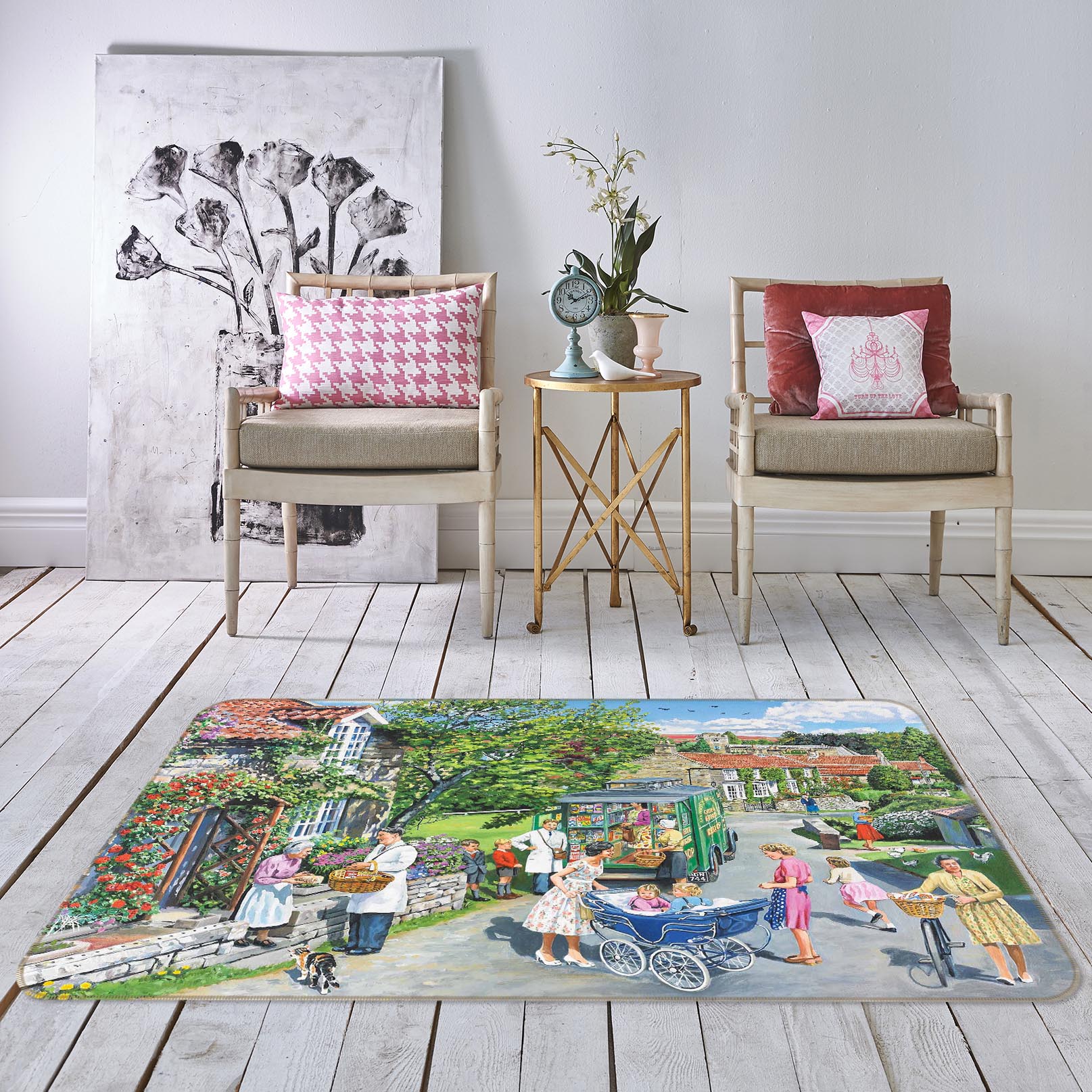 3D The Mobile Shop 1111 Trevor Mitchell Rug Non Slip Rug Mat