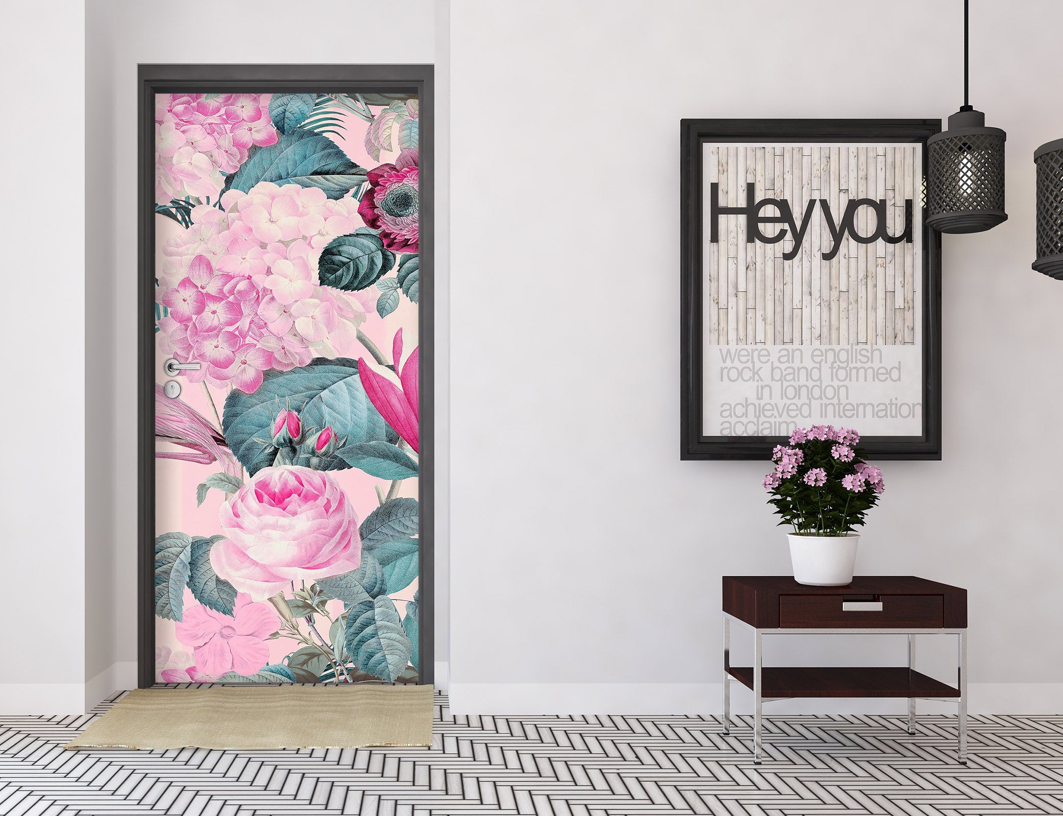 3D Rose Flower Bush 118125 Andrea Haase Door Mural