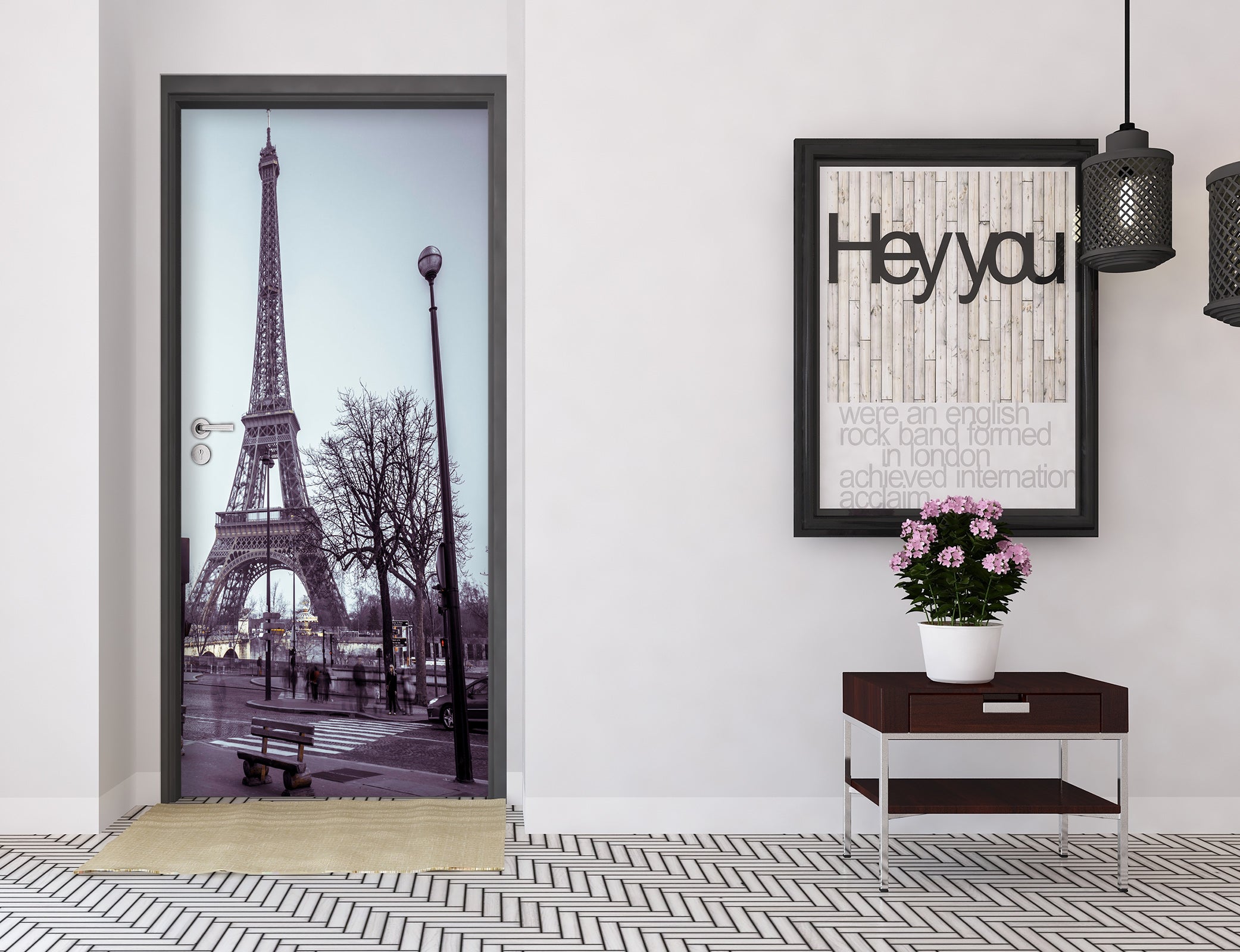 3D Eiffel Tower 106227 Assaf Frank Door Mural