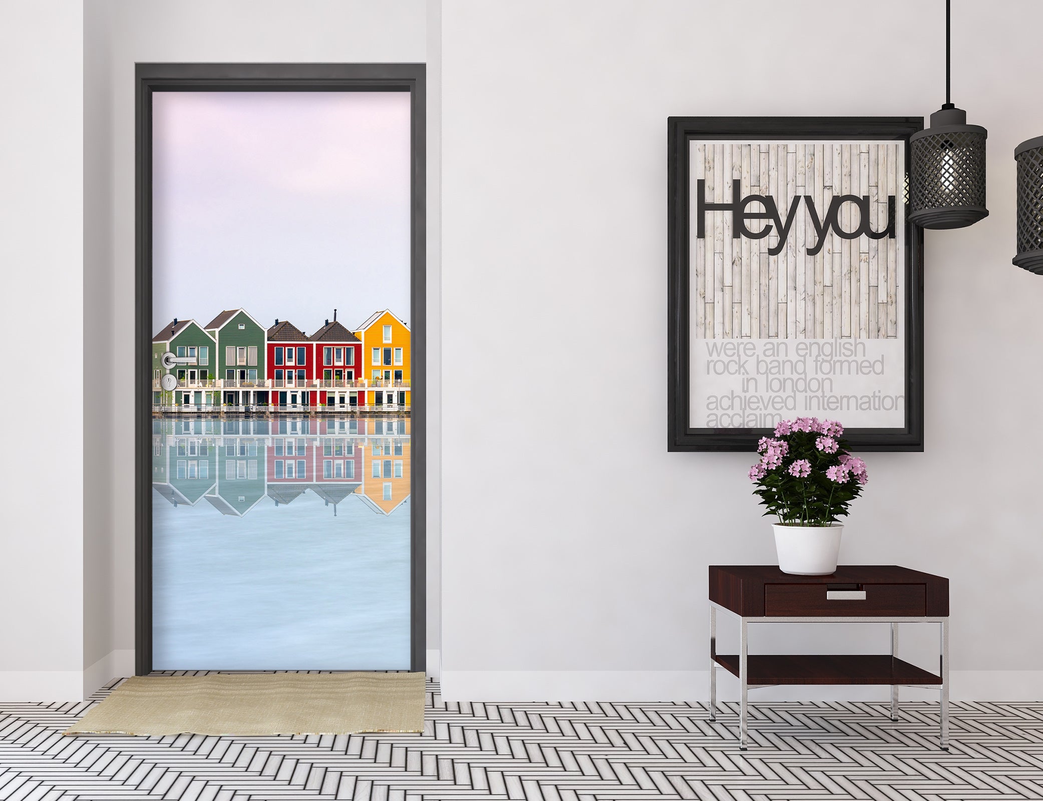 3D Colorful Houses 11461 Marco Carmassi Door Mural