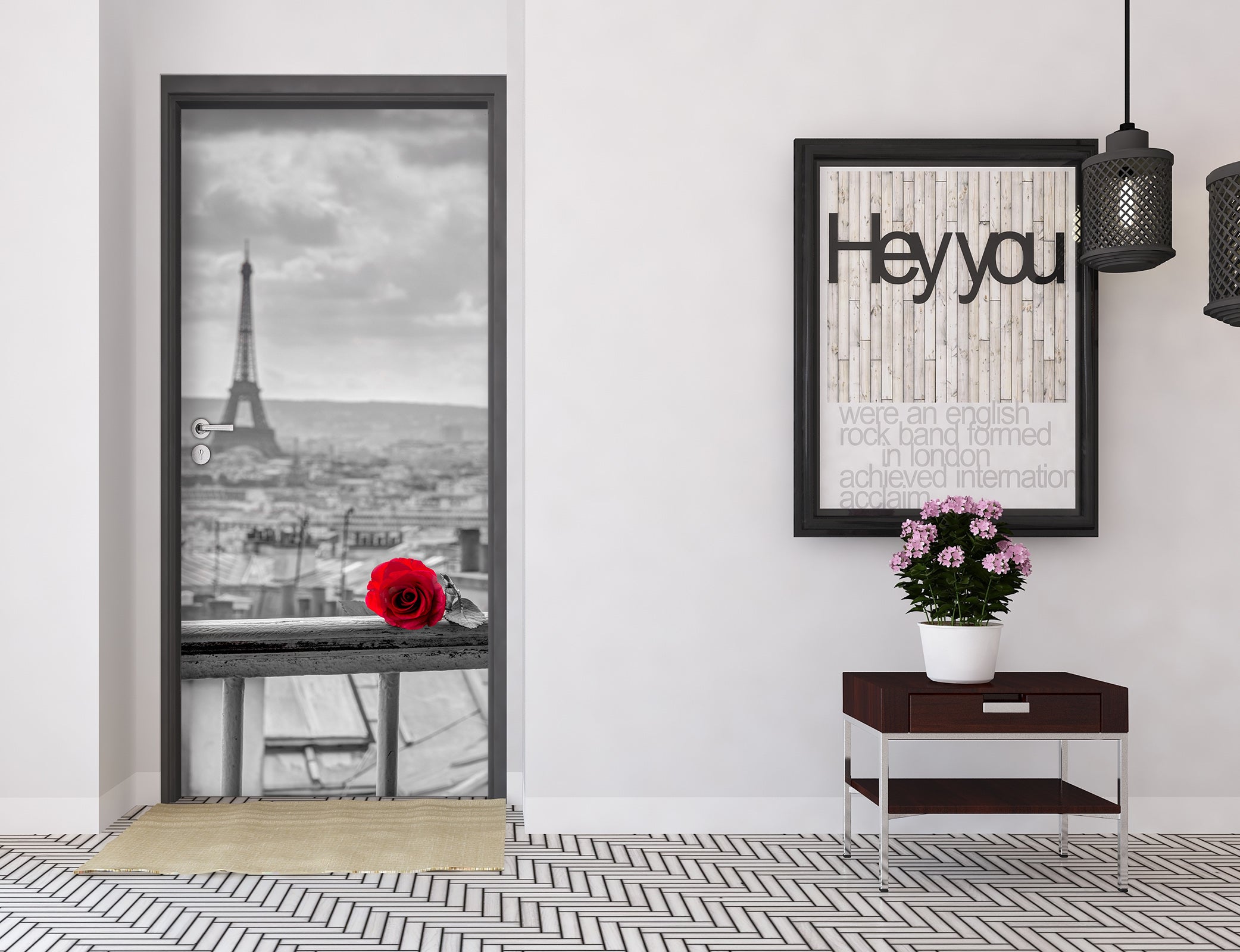 3D Eiffel Tower 101166 Assaf Frank Door Mural