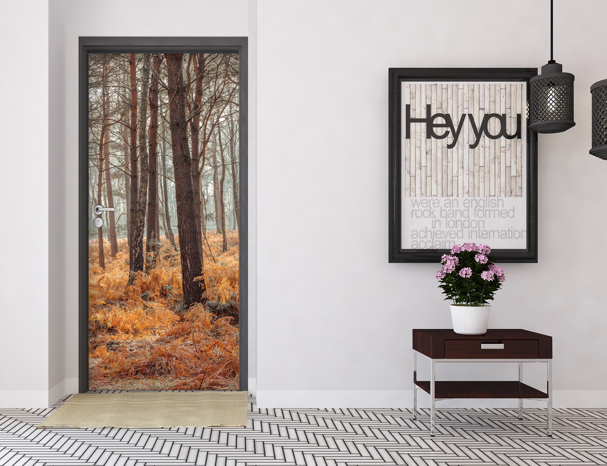 3D Yellow Weeds 5131 Assaf Frank Door Mural