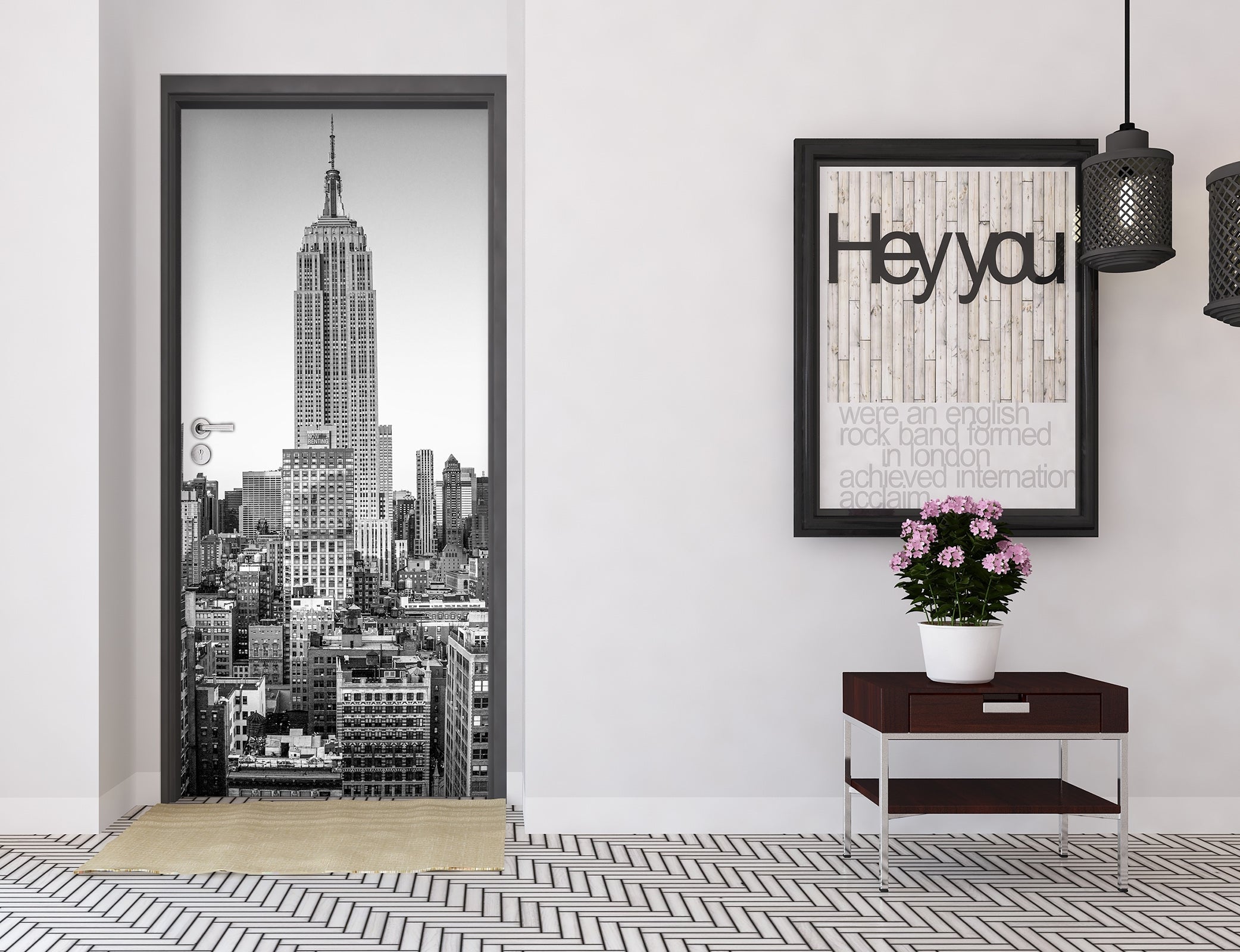 3D Grey High-Rise Building 101154 Assaf Frank Door Mural