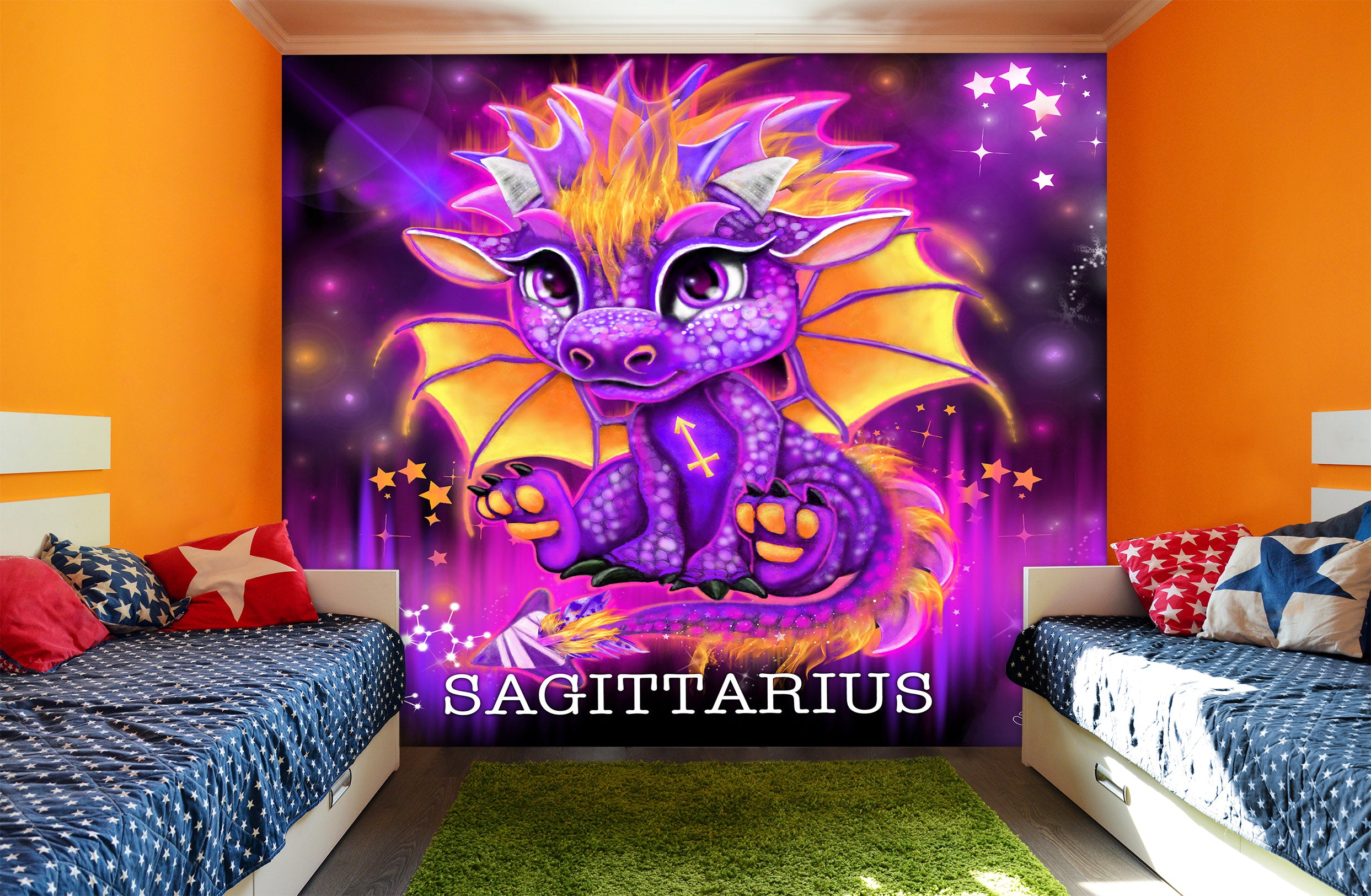 3D Sagittarius Dragon 8418 Sheena Pike Wall Mural Wall Murals