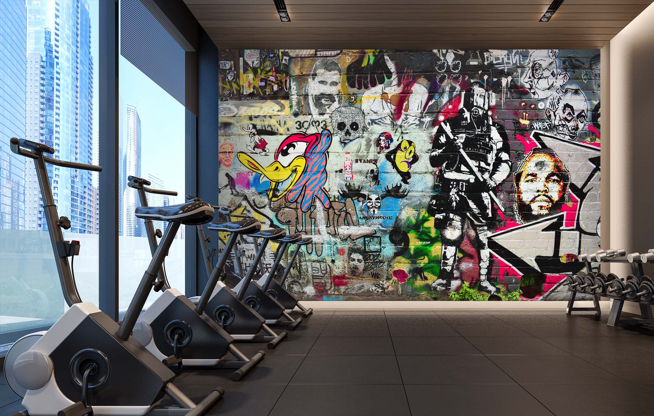 3D Graffiti Wall 104 Wall Murals