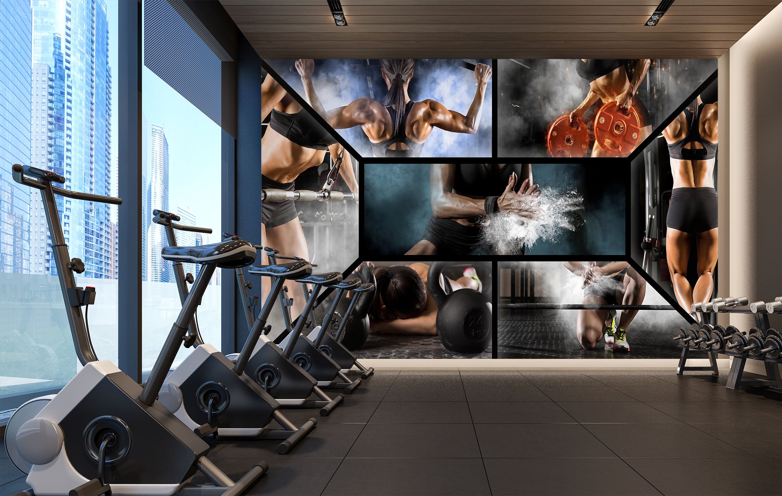 3D Crazy Fitness 309 Wall Murals