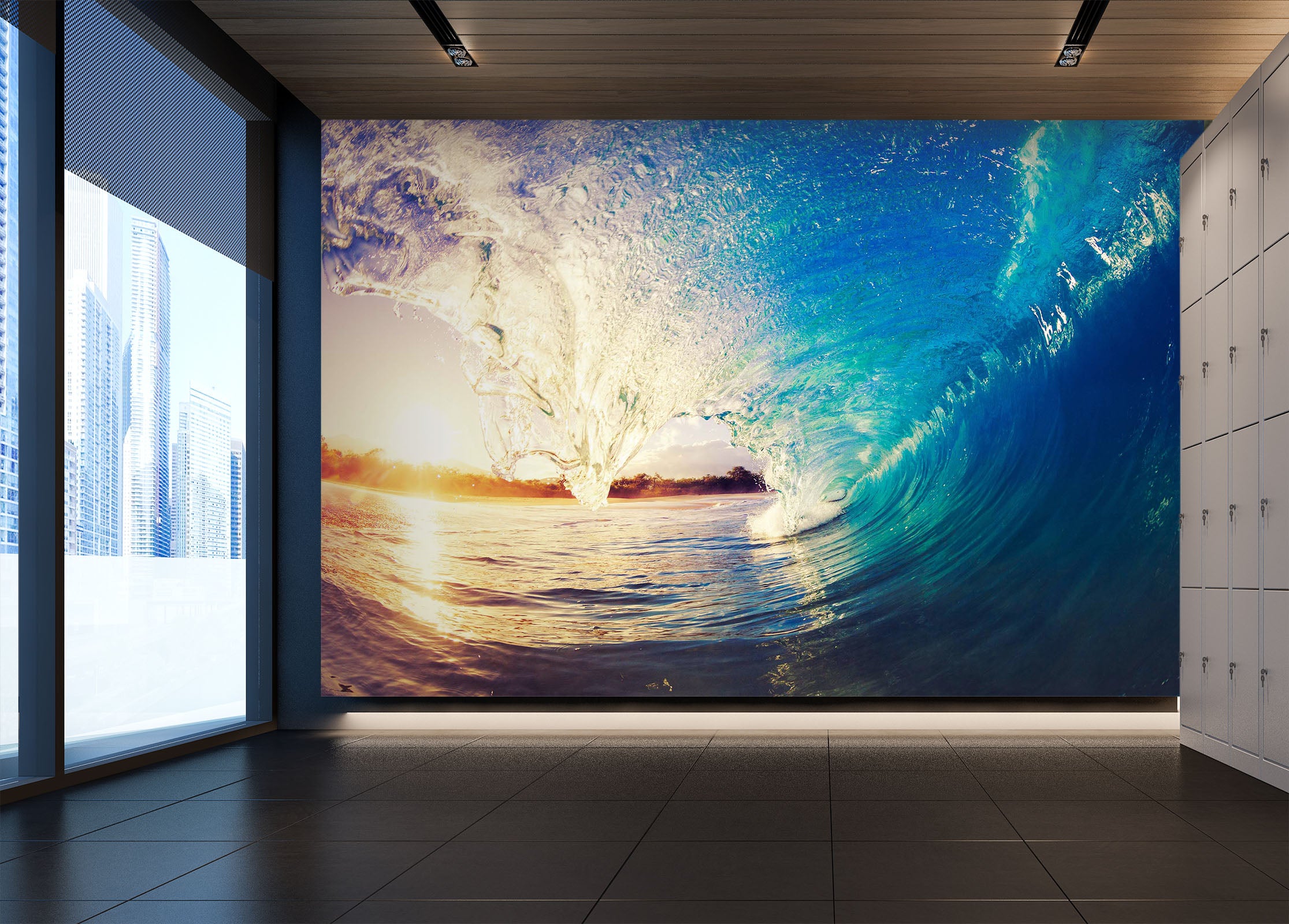 3D Beautiful Waves 096 Wall Murals