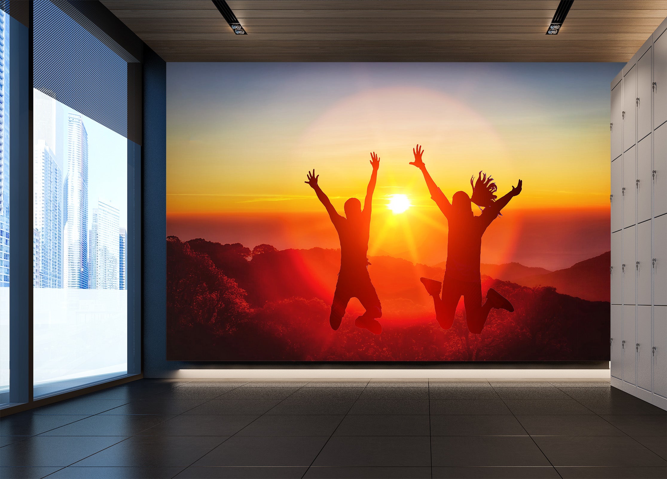 3D Jumping Posture 091 Wall Murals Wallpaper AJ Wallpaper 2
