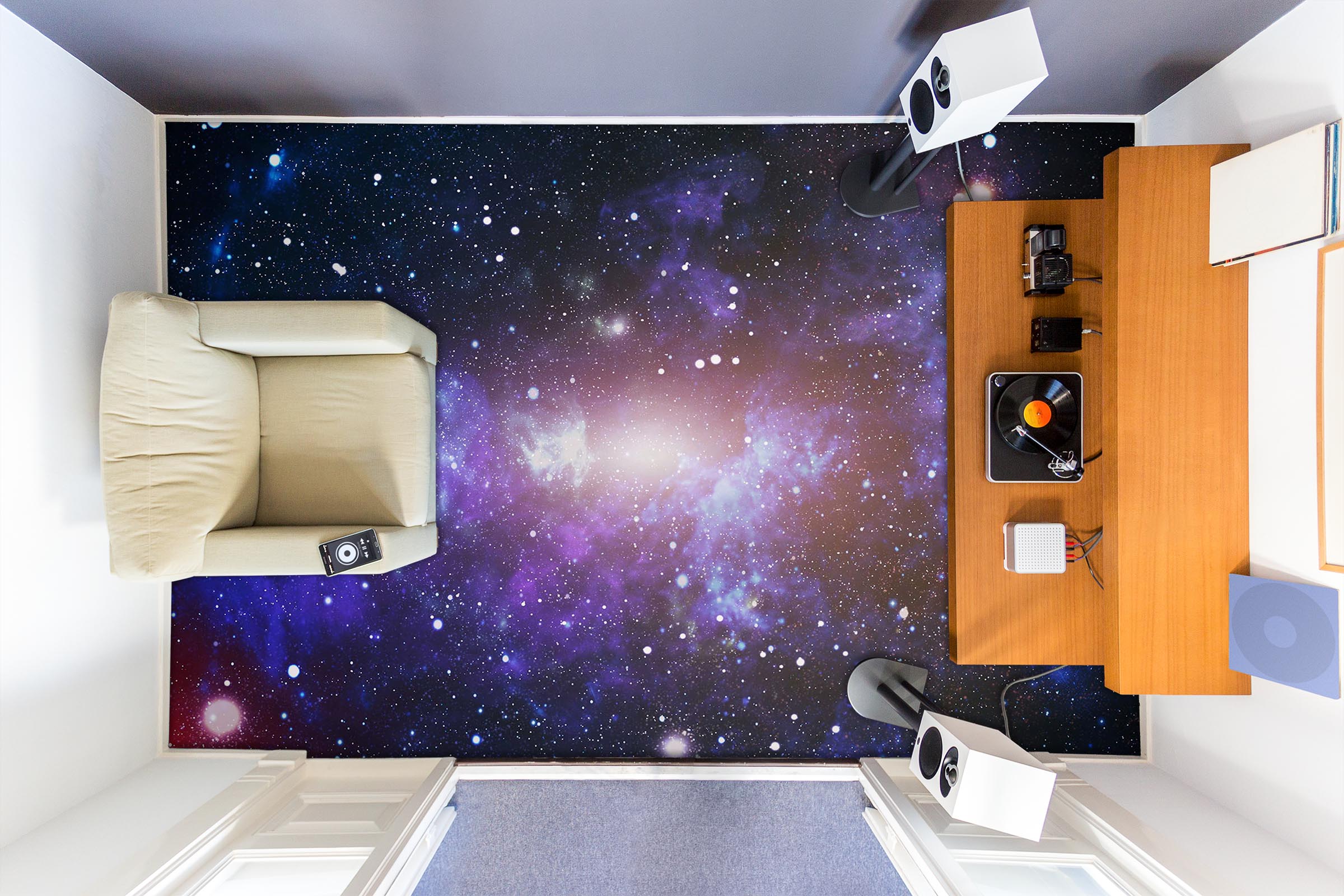 3D Secrets Of The Purple Universe 357 Floor Mural Wallpaper Murals Rug & Mat Print Epoxy waterproof bath floor