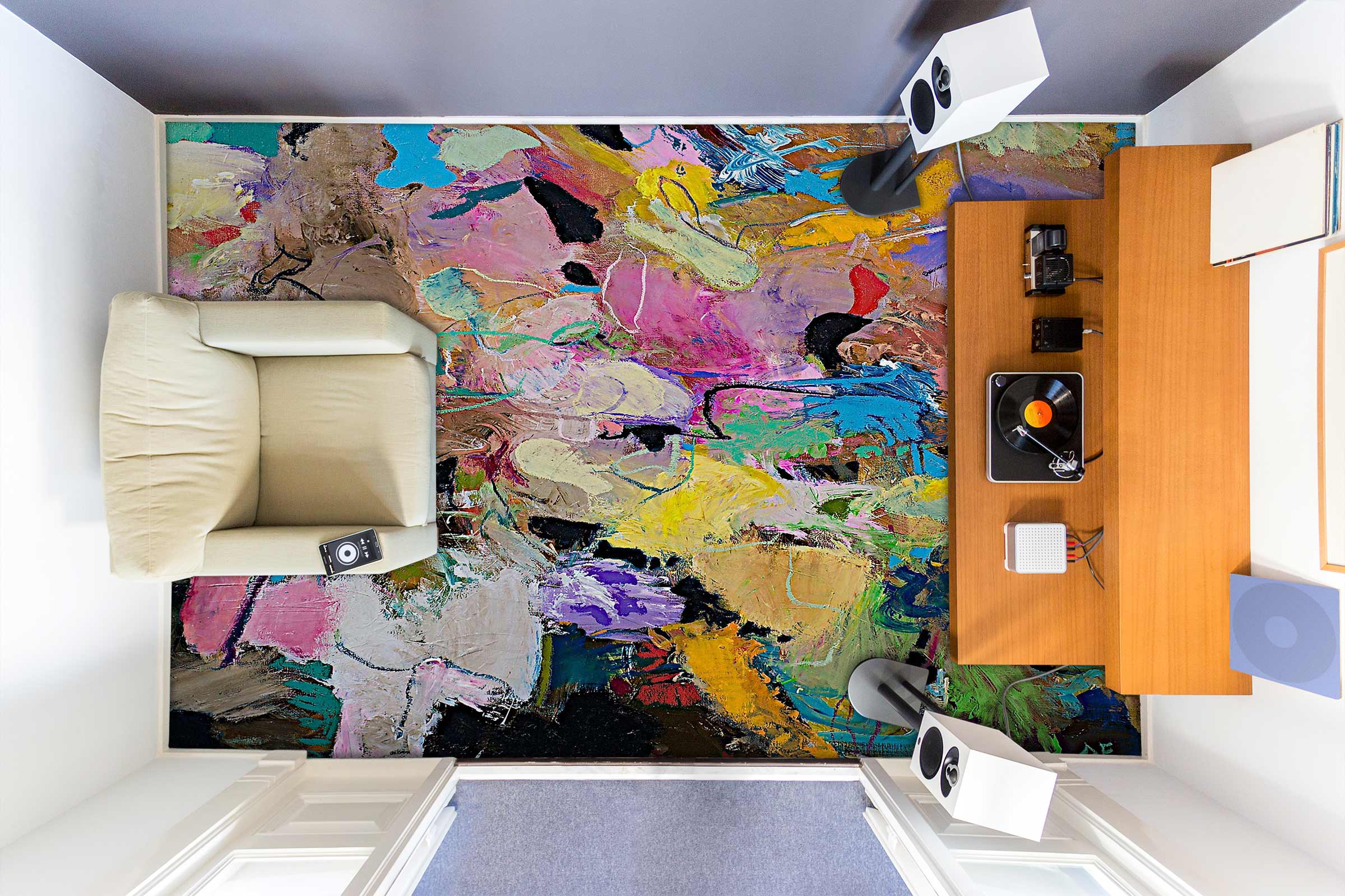 3D Colorful Paint 9607 Allan P. Friedlander Floor Mural Wallpaper Murals Self-Adhesive Removable Print Epoxy