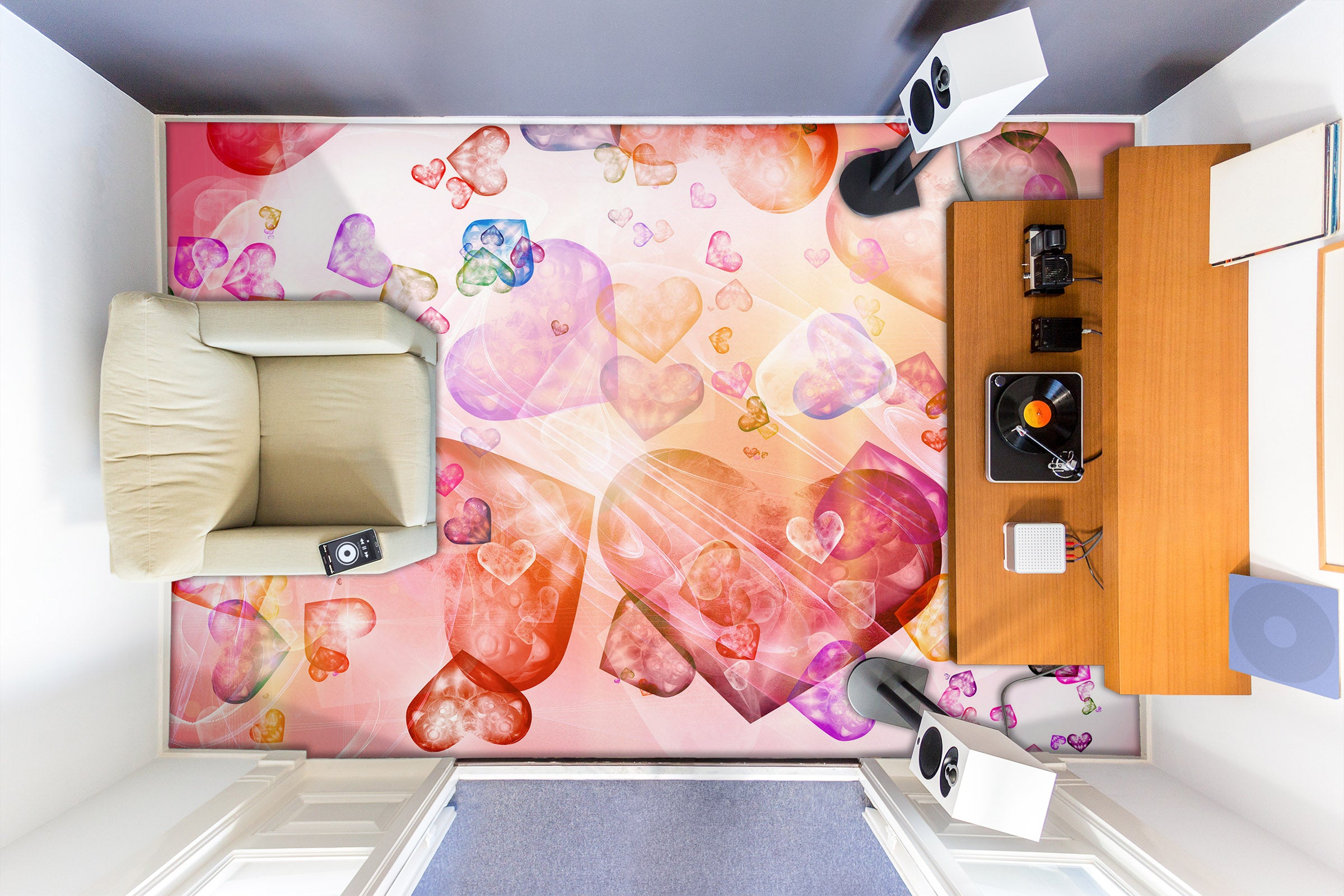 3D Sweethearts 805 Floor Mural Wallpaper Murals Rug & Mat Print Epoxy waterproof bath floor