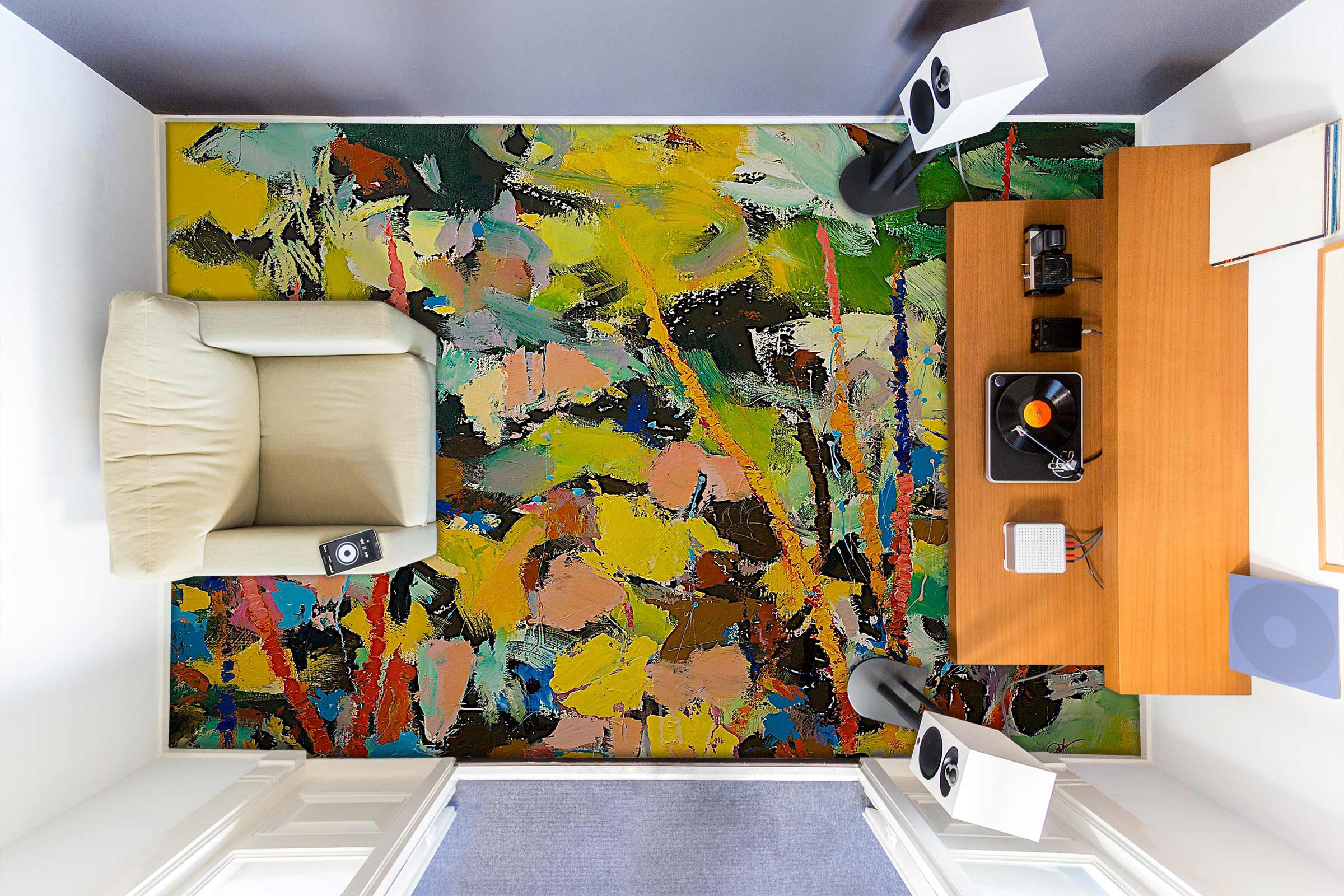 3D Color Brush Paint 9554 Allan P. Friedlander Floor Mural Wallpaper Murals Self-Adhesive Removable Print Epoxy