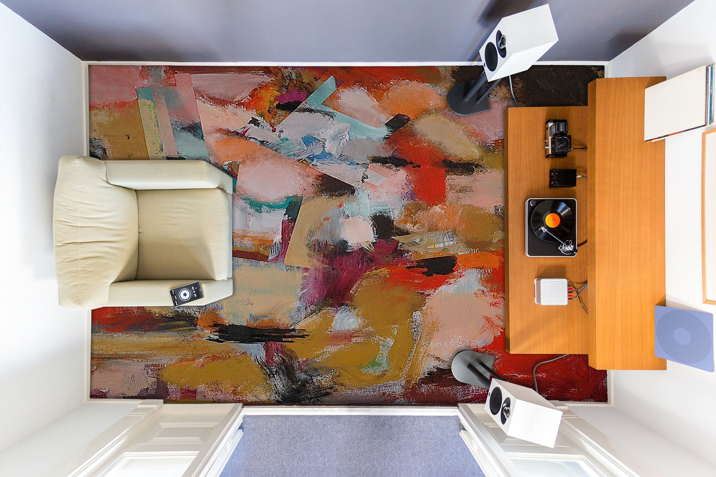 3D Paint Brush Pattern 9547 Allan P. Friedlander Floor Mural Wallpaper Murals Self-Adhesive Removable Print Epoxy