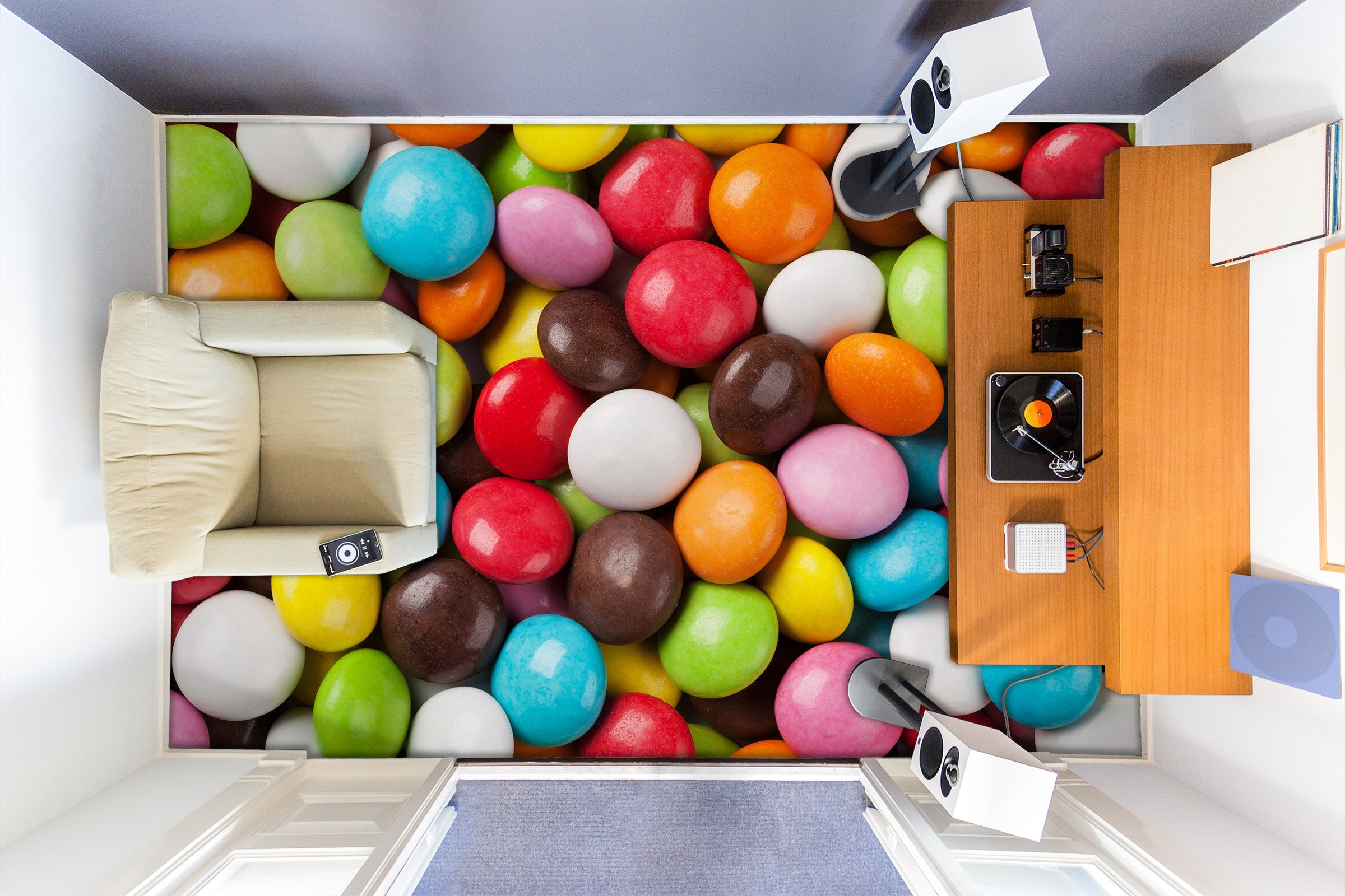 3D Sweet Candy 1479 Floor Mural Wallpaper Murals Self-Adhesive Removable Print Epoxy