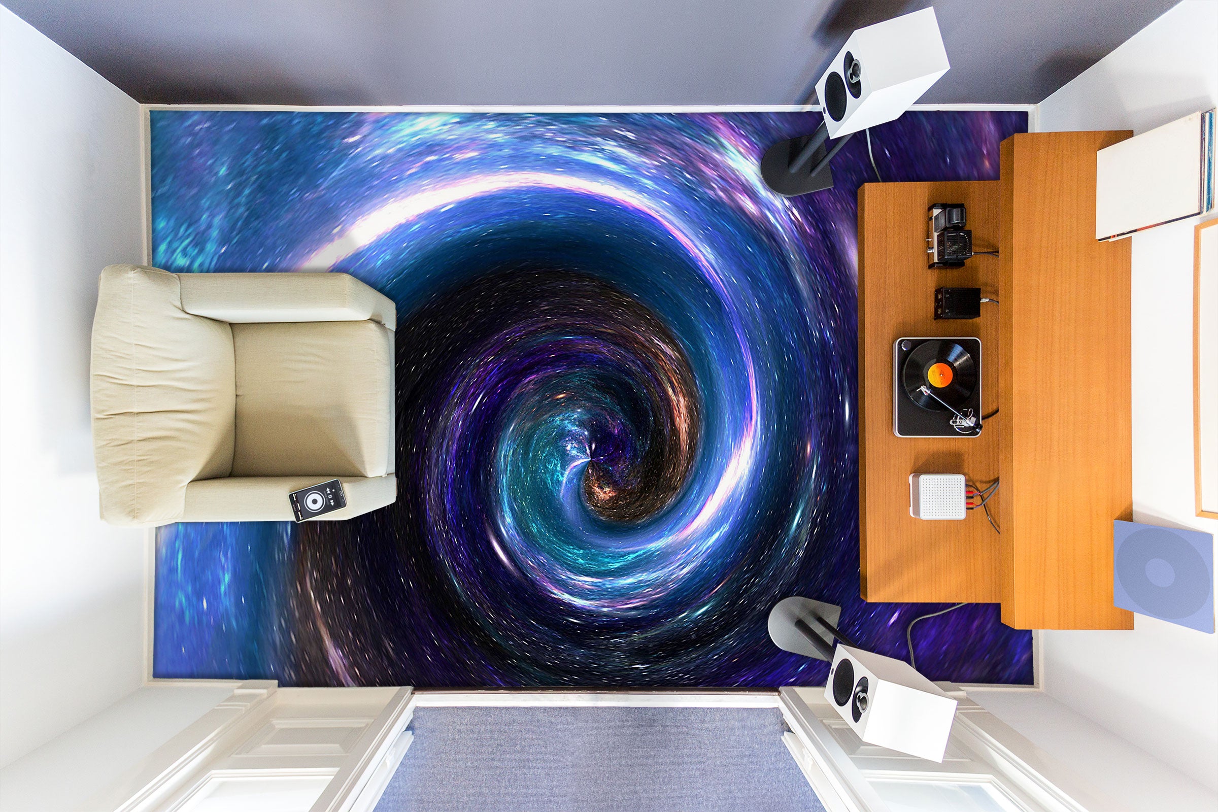 3D Rich Galaxy Vortex 1128 Floor Mural Wallpaper Murals Self-Adhesive Removable Print Epoxy