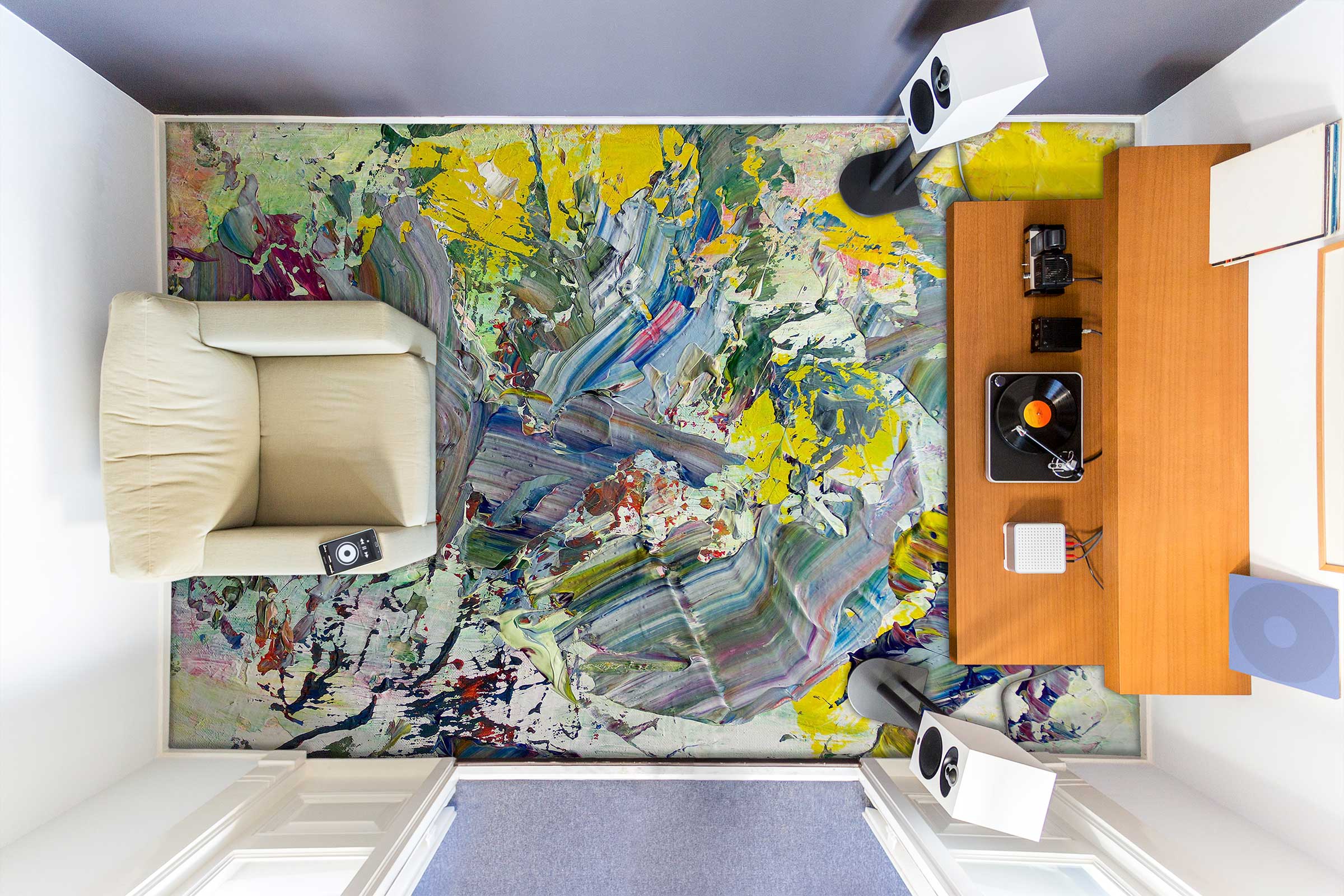 3D Brush Paint Texture 9663 Allan P. Friedlander Floor Mural Wallpaper Murals Self-Adhesive Removable Print Epoxy