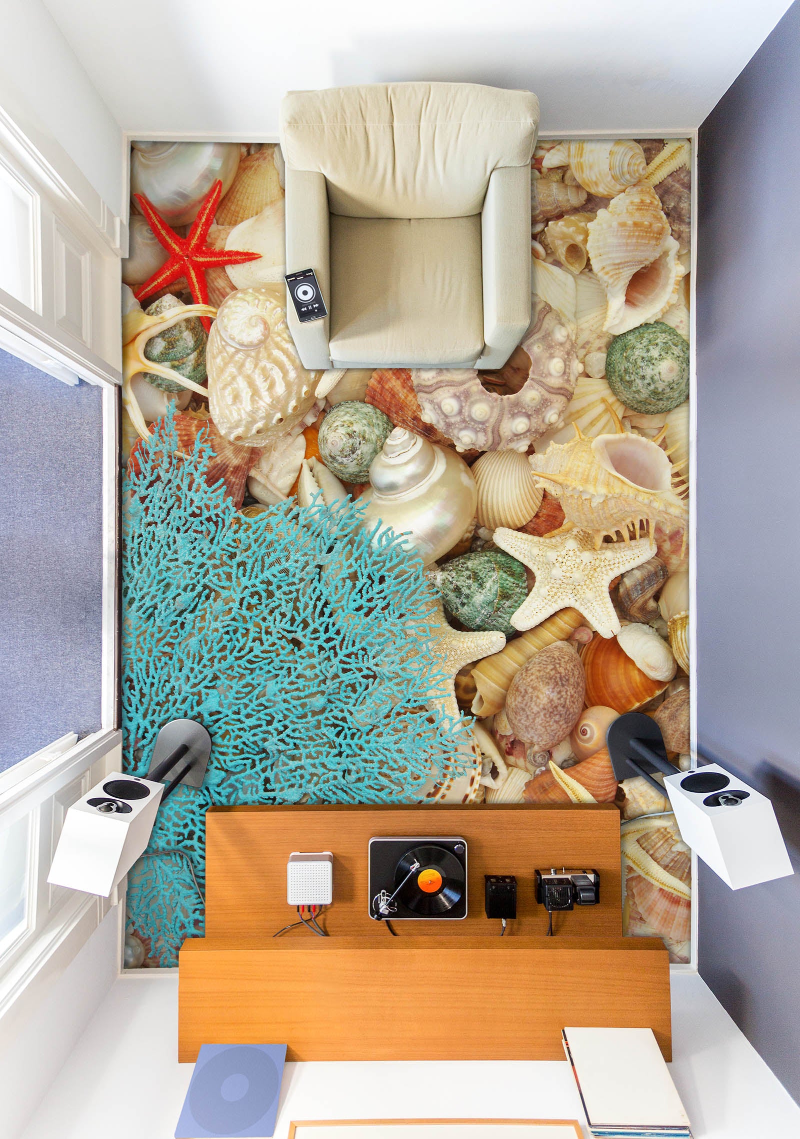 3D Conch Delivery 602 Floor Mural Wallpaper Murals Rug & Mat Print Epoxy waterproof bath floor