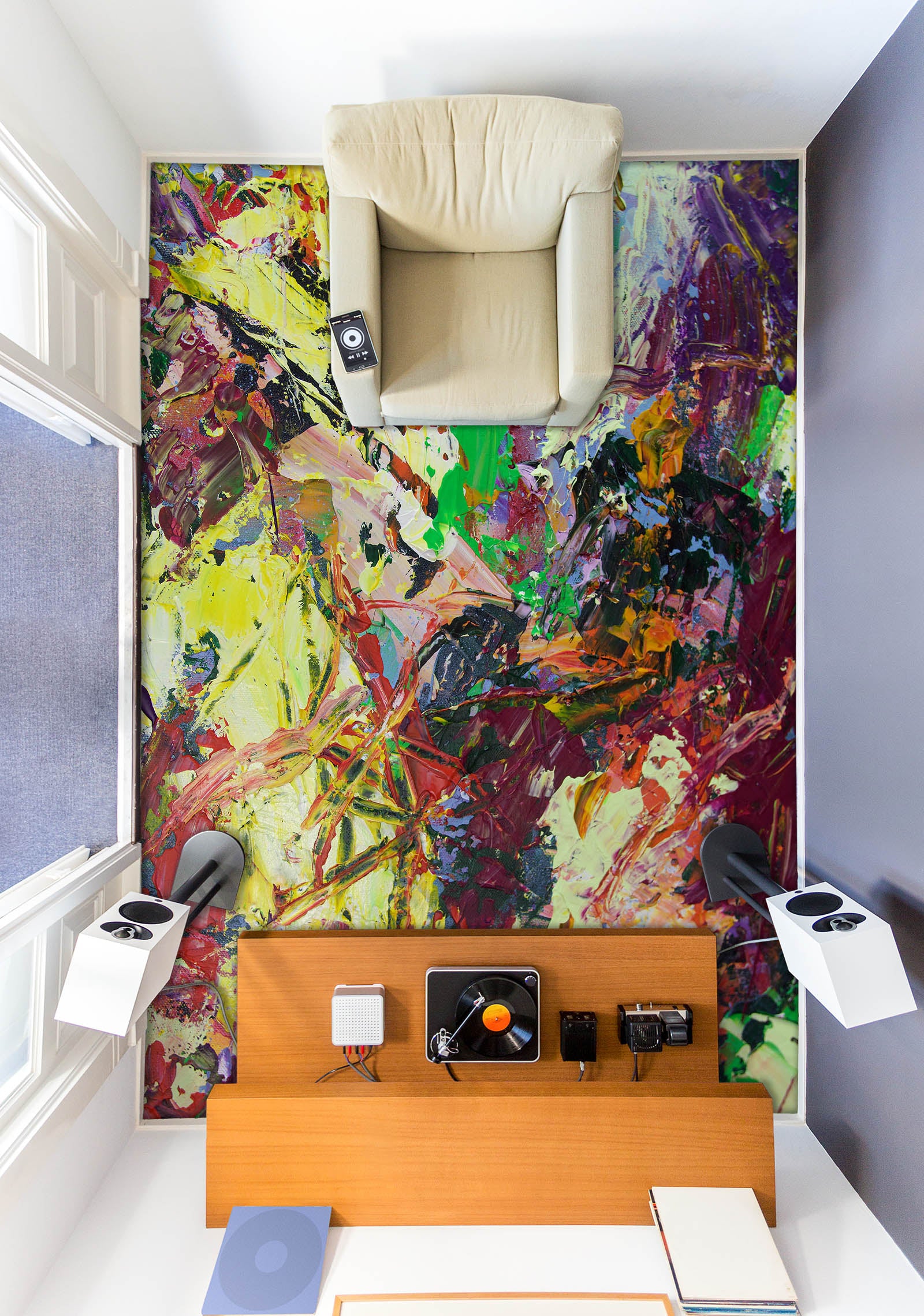 3D Color Paint Texture 9940 Allan P. Friedlander Floor Mural Wallpaper Murals Self-Adhesive Removable Print Epoxy