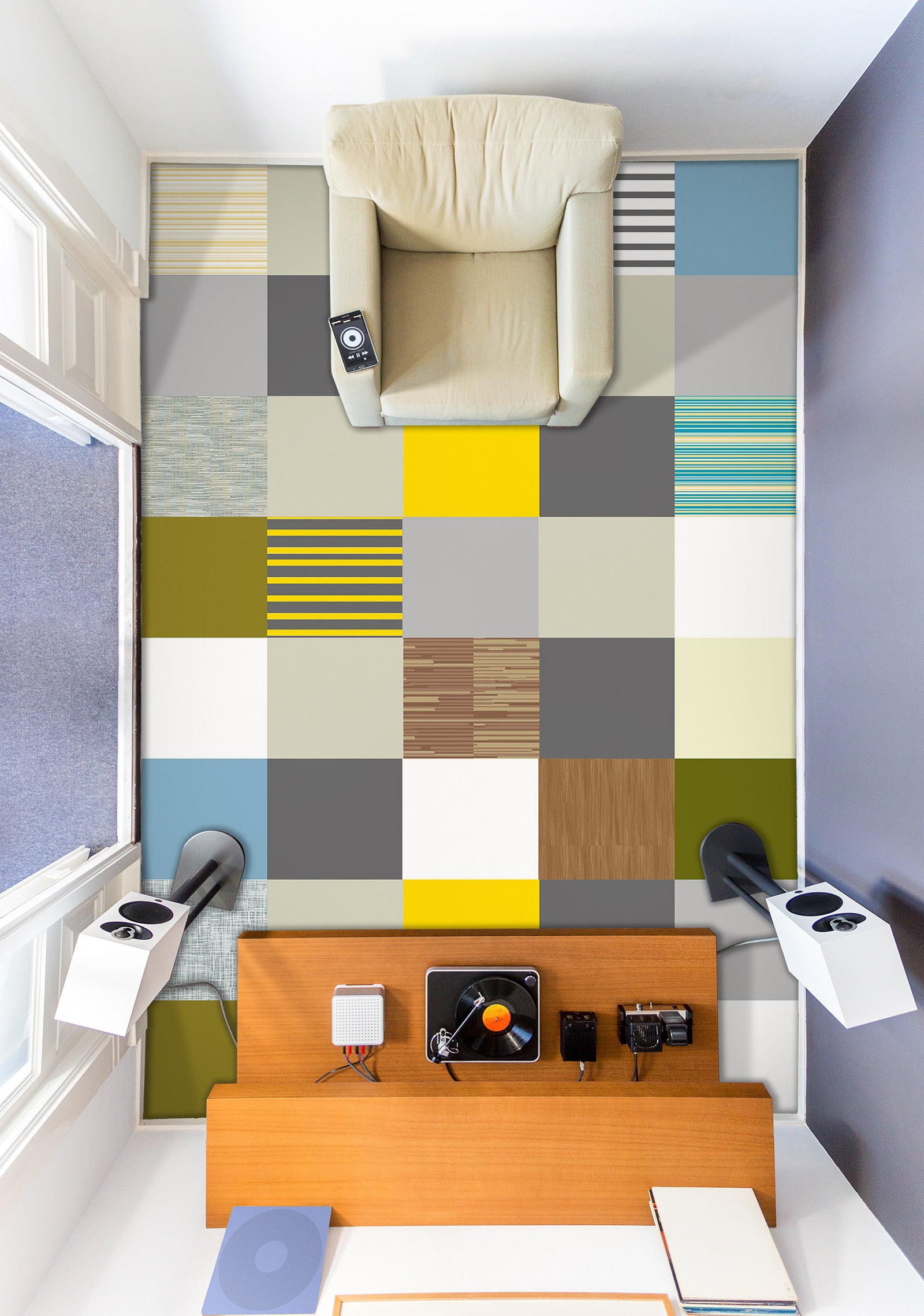 3D Rich Color Squares 1201 Floor Mural Wallpaper Murals Self-Adhesive Removable Print Epoxy