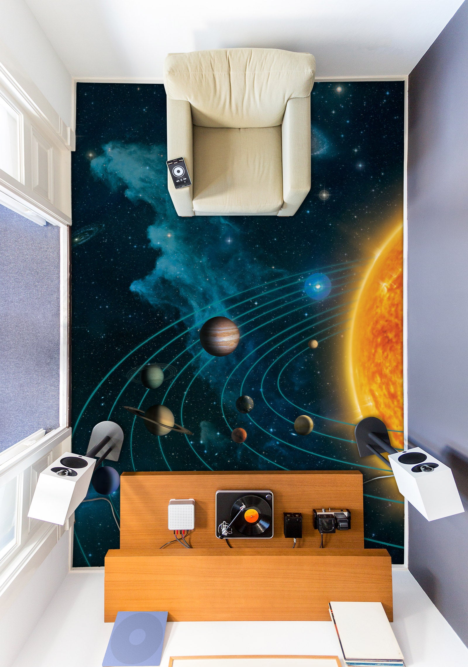 3D Cosmic Planet 98186 Vincent Floor Mural Wallpaper Murals Self-Adhesive Removable Print Epoxy