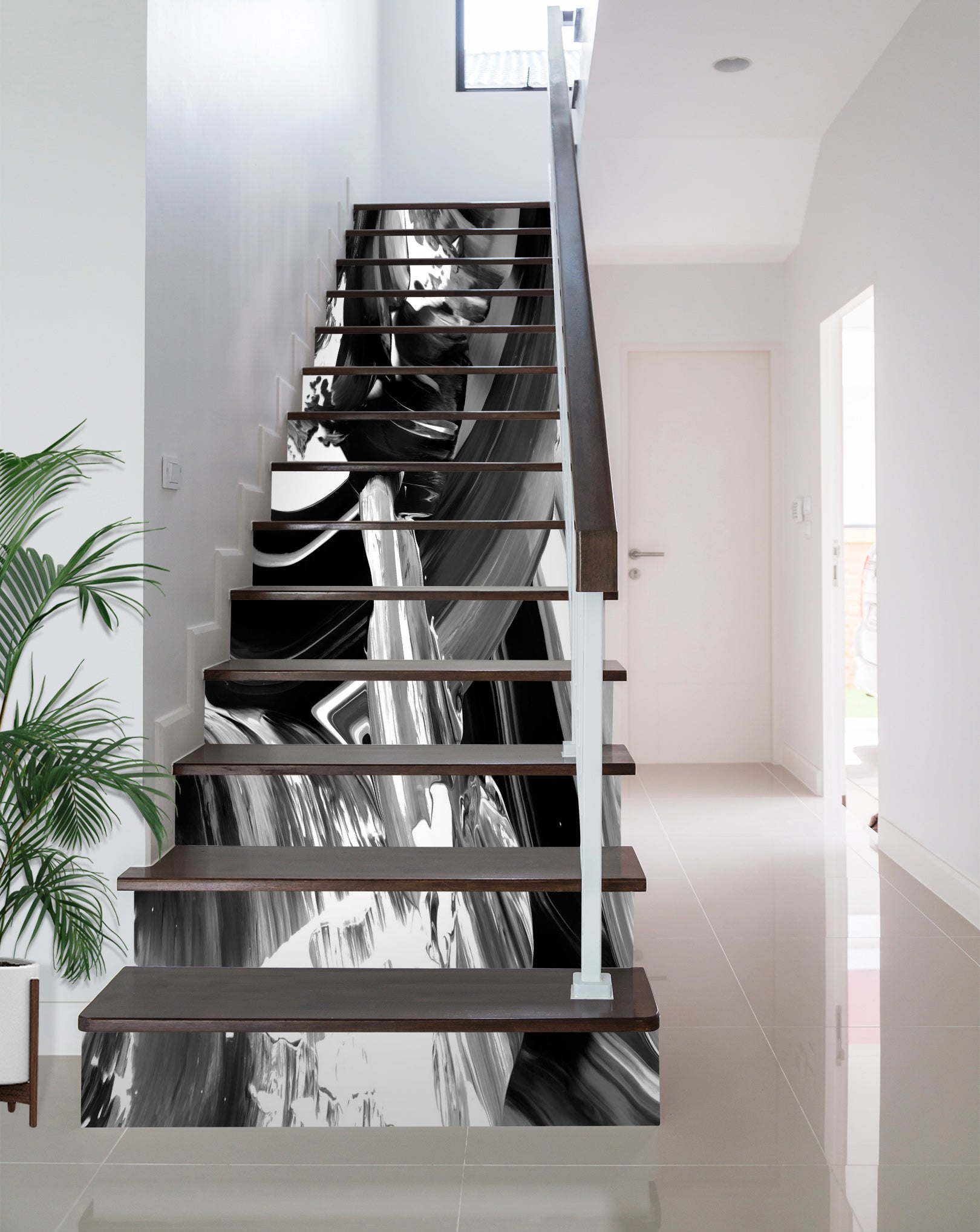 3D Black And White Parts 227 Stair Risers