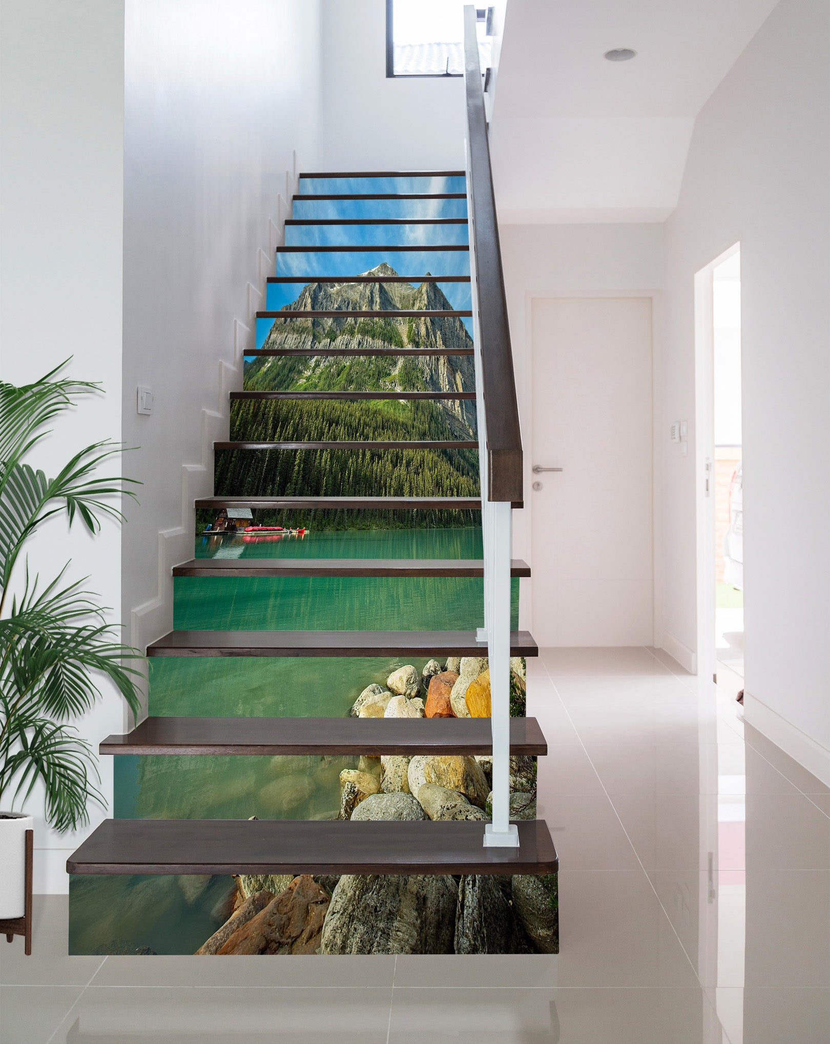 3D Lake Grass Mountain 98222 Kathy Barefield Stair Risers