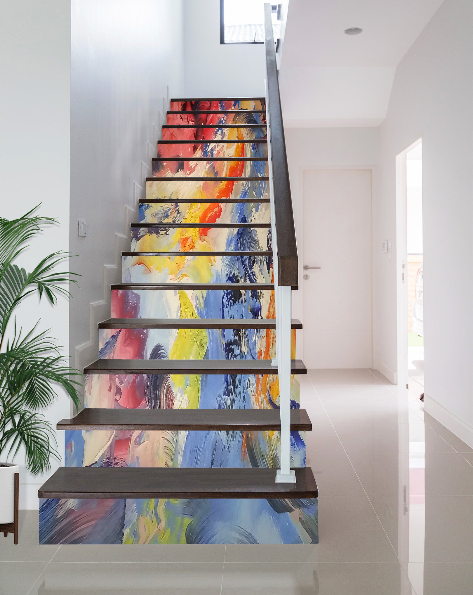 3D Rainbow Irregular Memory 586 Stair Risers
