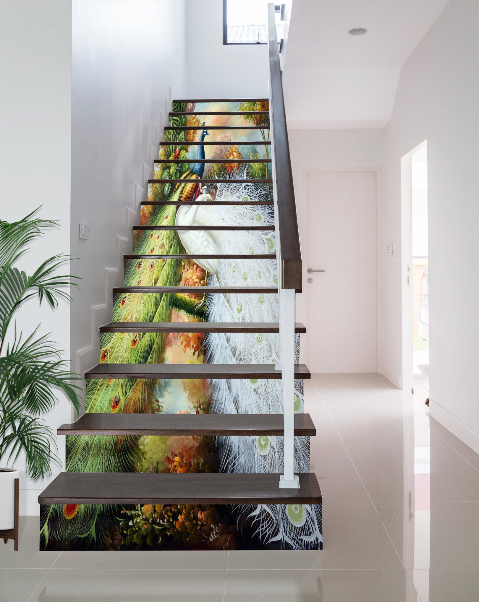 3D Noble Peacock 242 Stair Risers