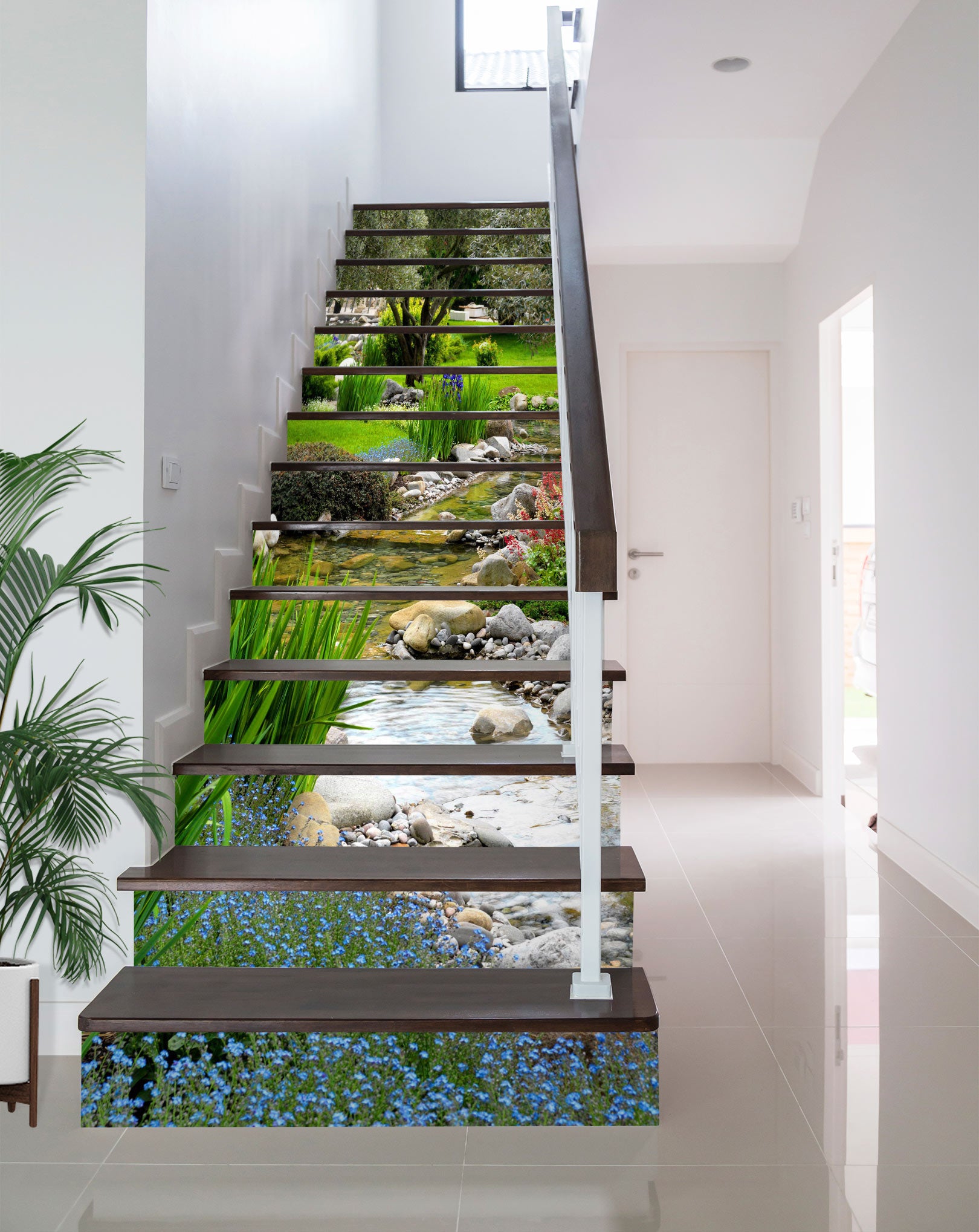 3D Clear Green 408 Stair Risers