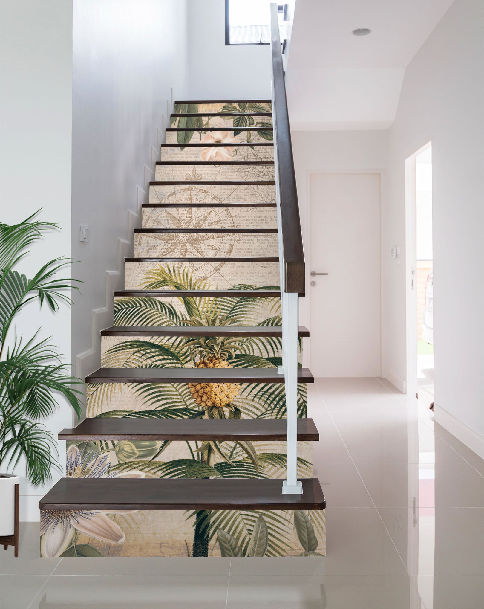3D Tree Pineapple 11049 Andrea Haase Stair Risers