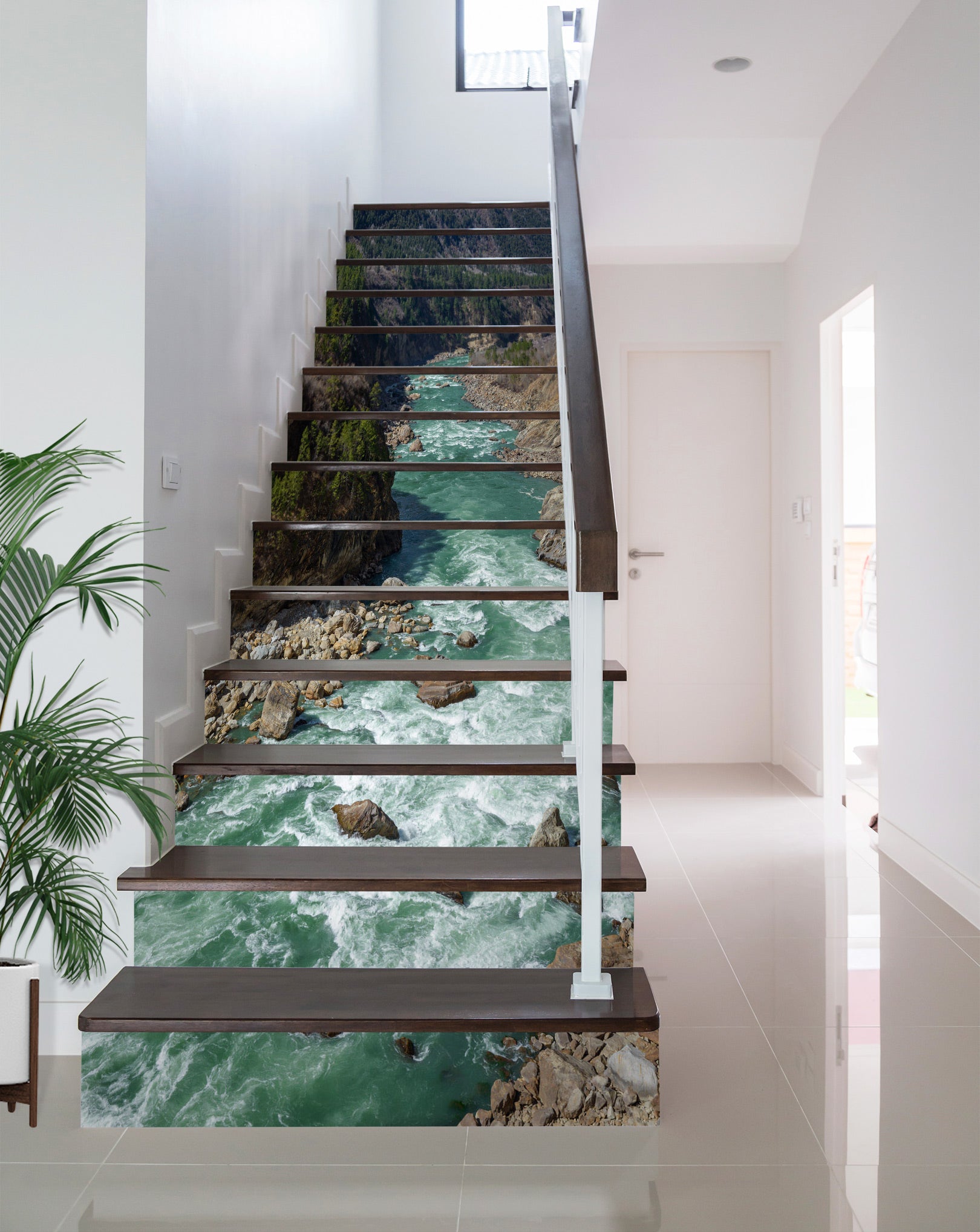 3D Meandering River In The Valley 261 Stair Risers