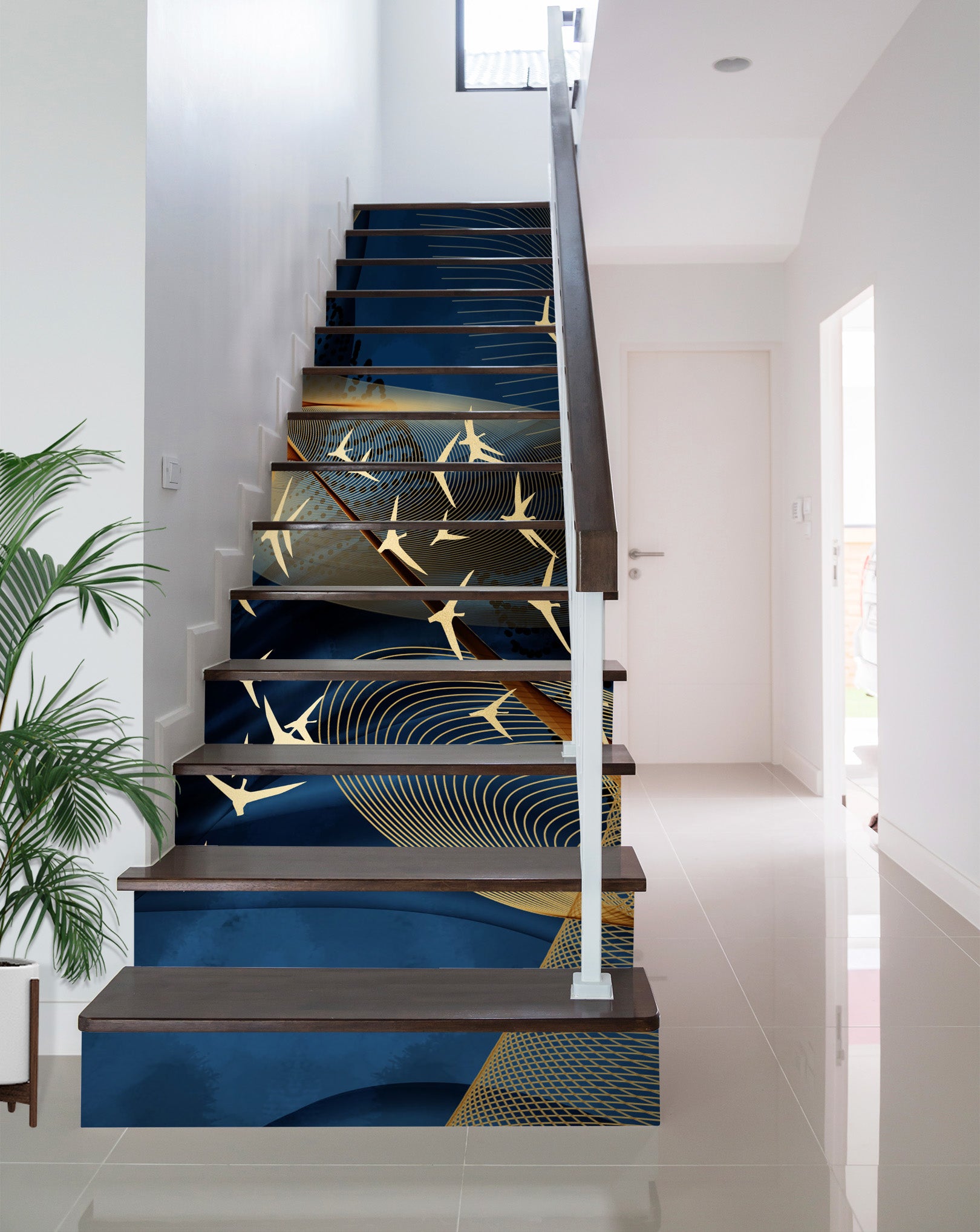 3D The Freedom Of Gold Netting 539 Stair Risers