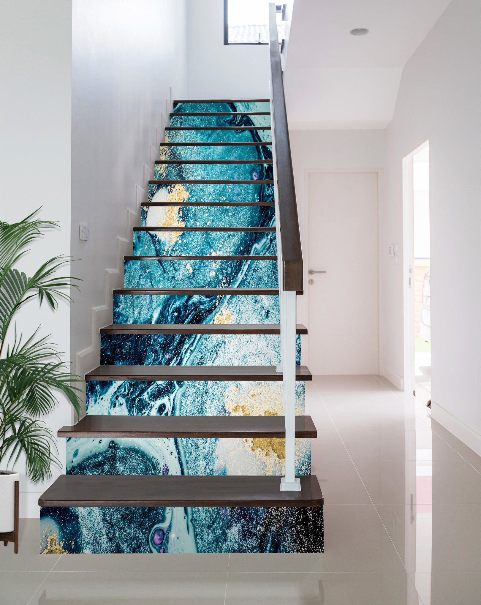 3D Blue Texture On Both Sides 480 Stair Risers