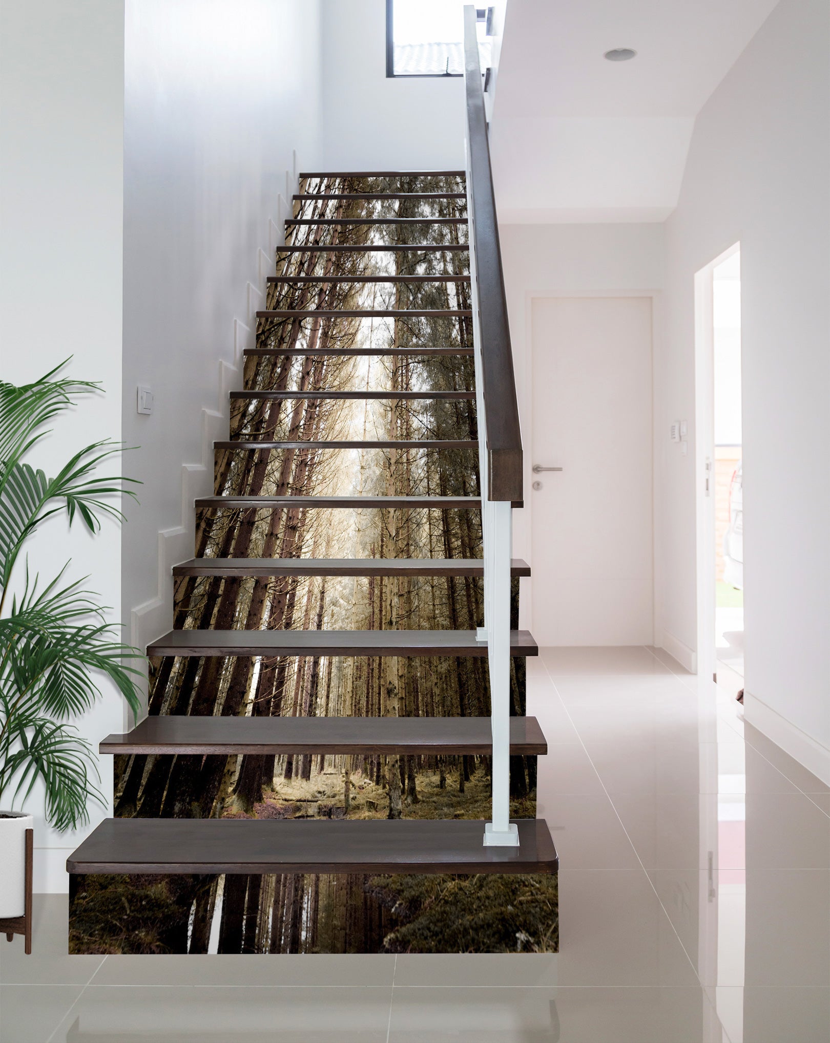 3D Bleak Woods In Winter 254 Stair Risers