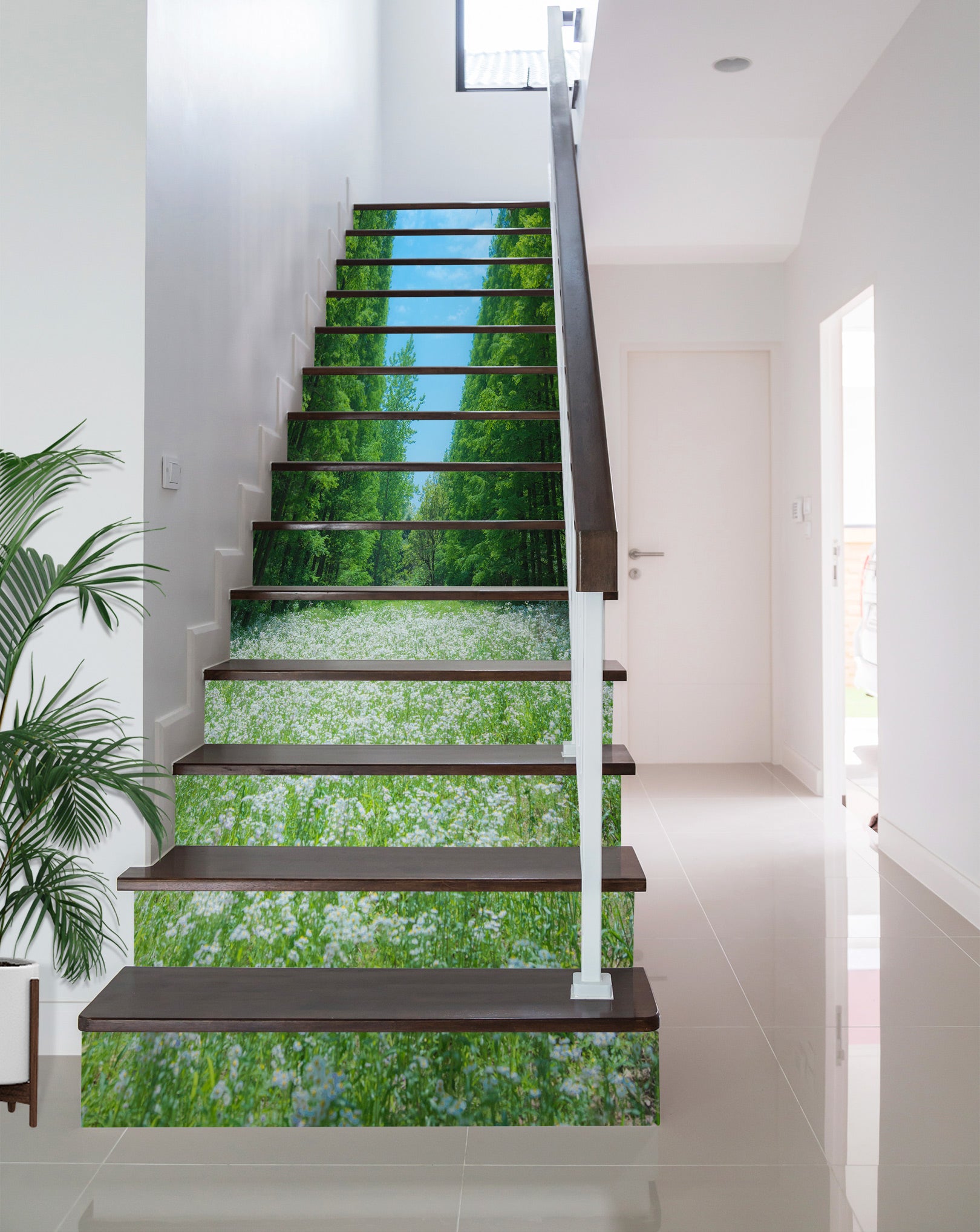 3D Fresh Air And Flowers 304 Stair Risers