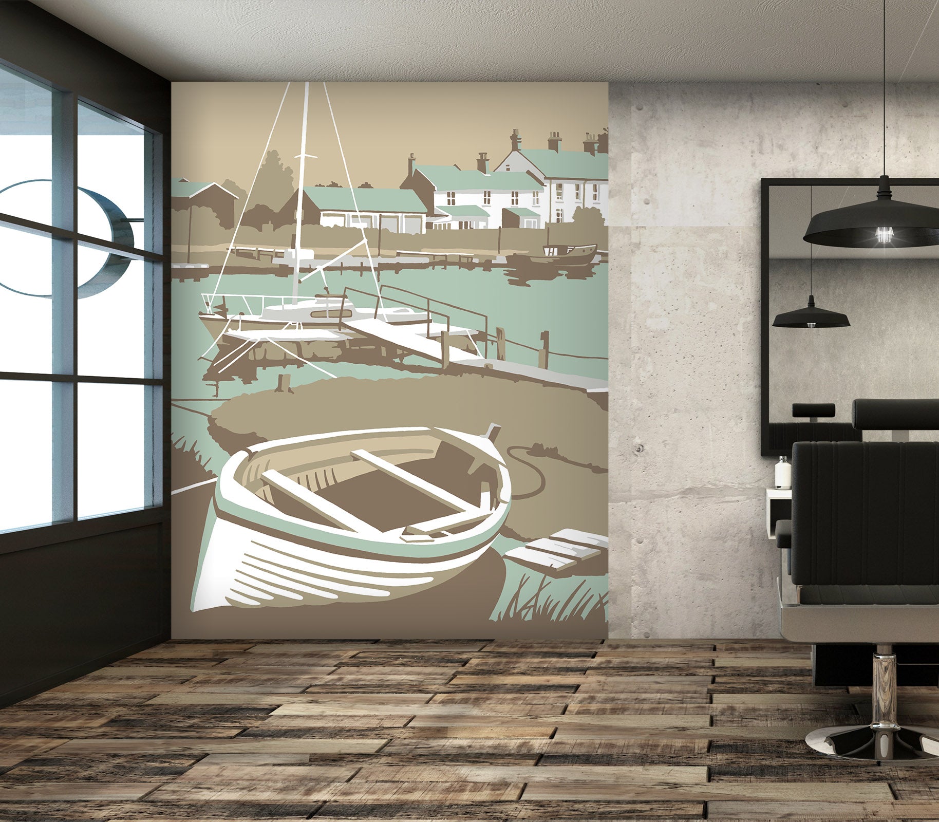 3D Southwold Harbour 1059 Steve Read Wall Mural Wall Murals