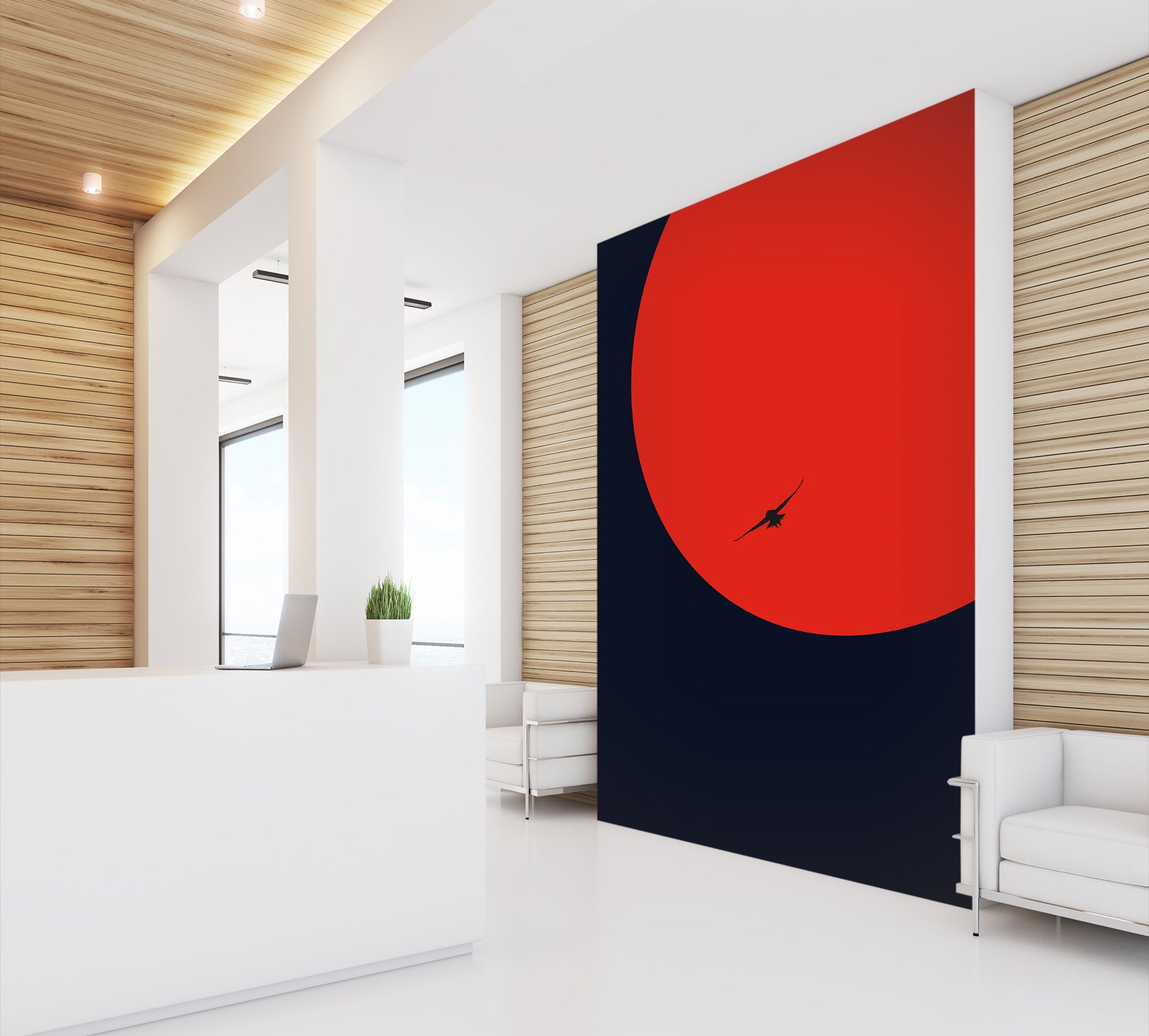 3D Red Sun 1491 Boris Draschoff Wall Mural Wall Murals